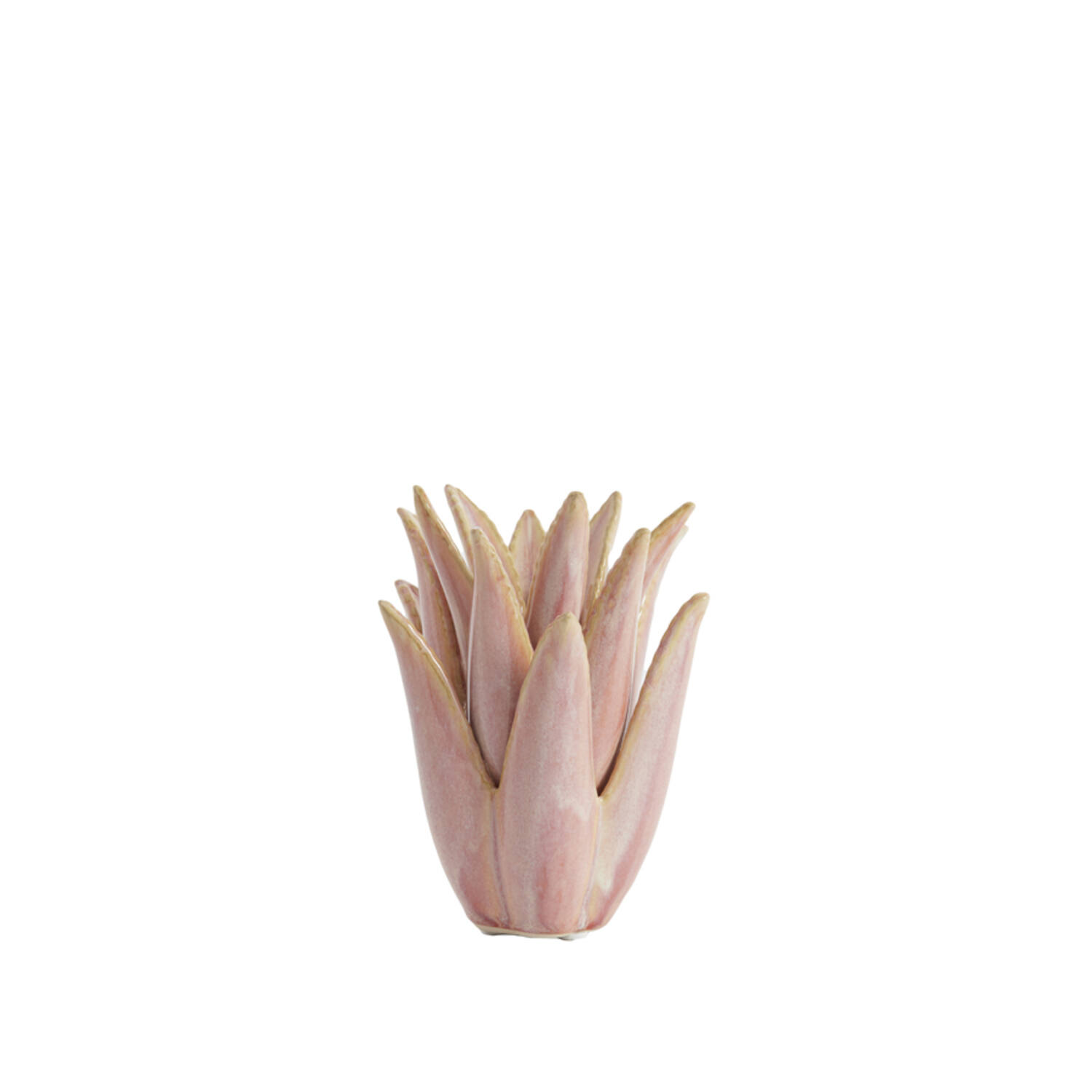 Candle stick Ø13x16 cm CACTUS ceramics coral