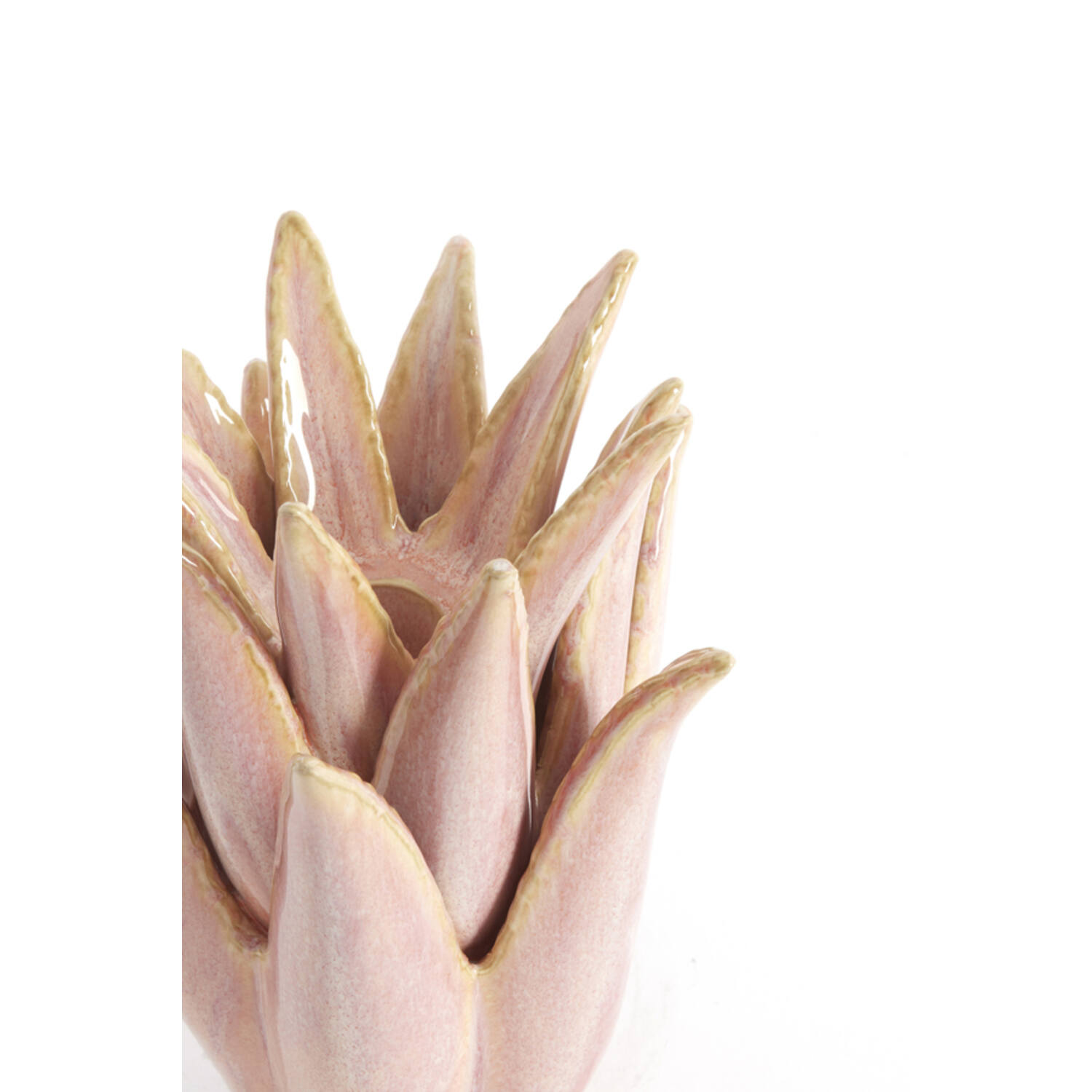 Candle stick Ø13x16 cm CACTUS ceramics coral