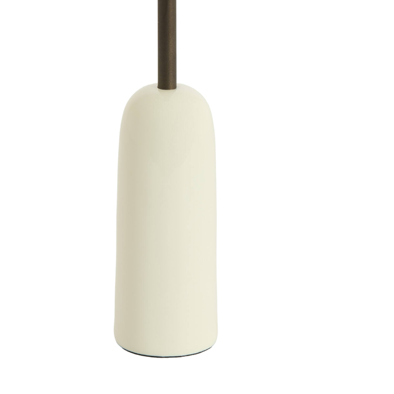 Candle stick Ø5x28 cm YASILO brown-bronze+shiny cream