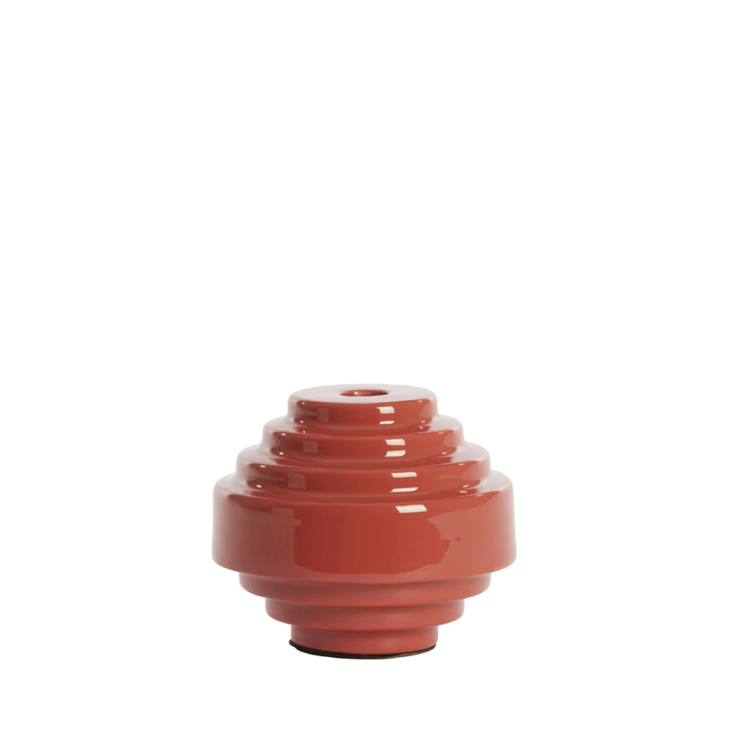 Candle stick Ø13x10,5 cm WANHATI shiny coral