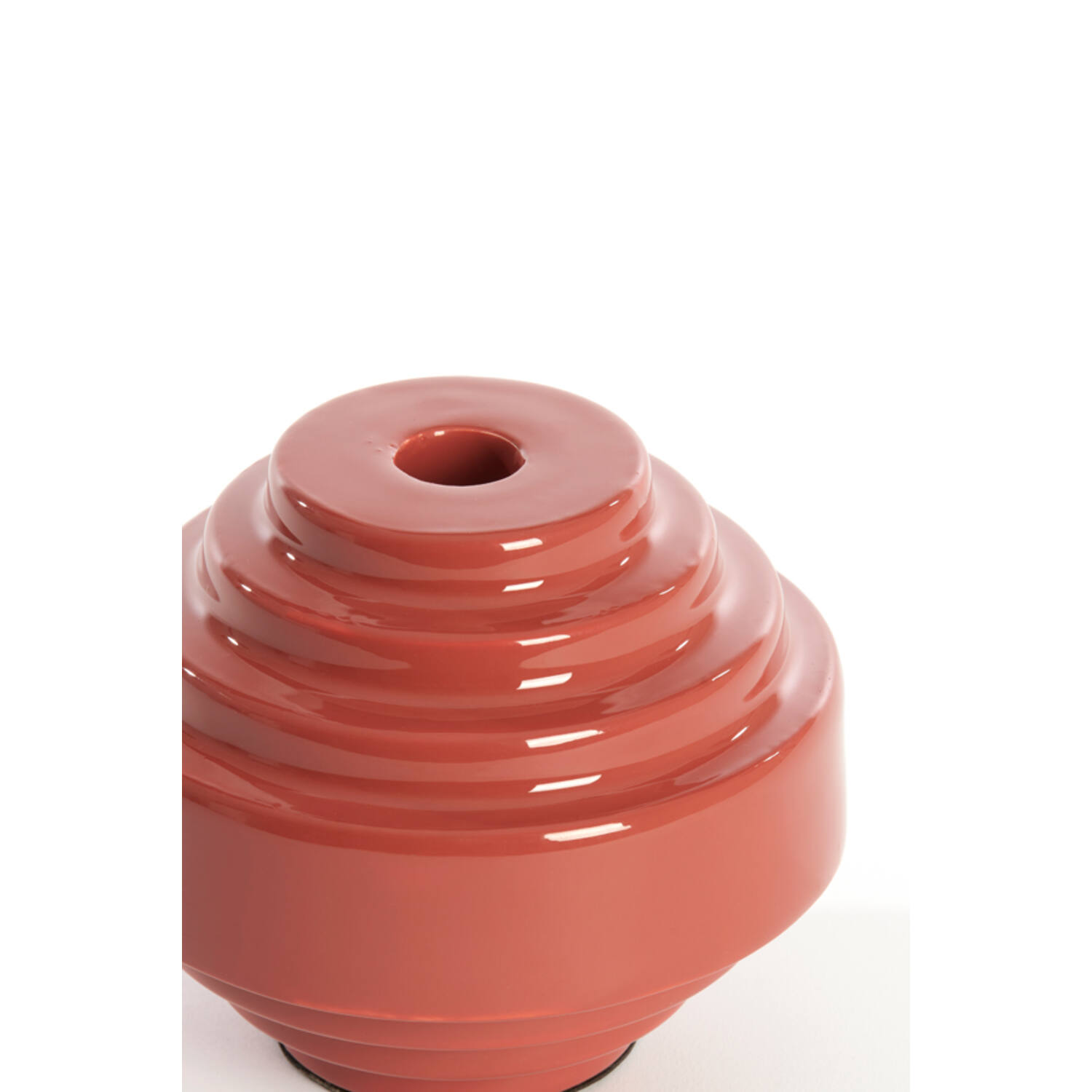 Candle stick Ø13x10,5 cm WANHATI shiny coral