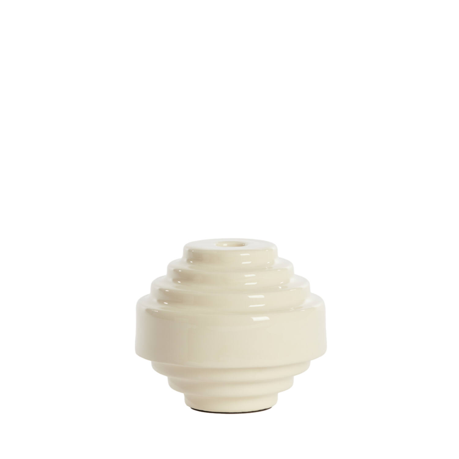 Kandelaar Ø13x10,5 cm WANHATI glans crème
