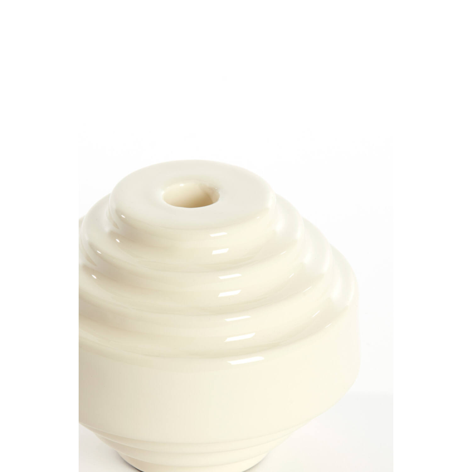 Kandelaar Ø13x10,5 cm WANHATI glans crème