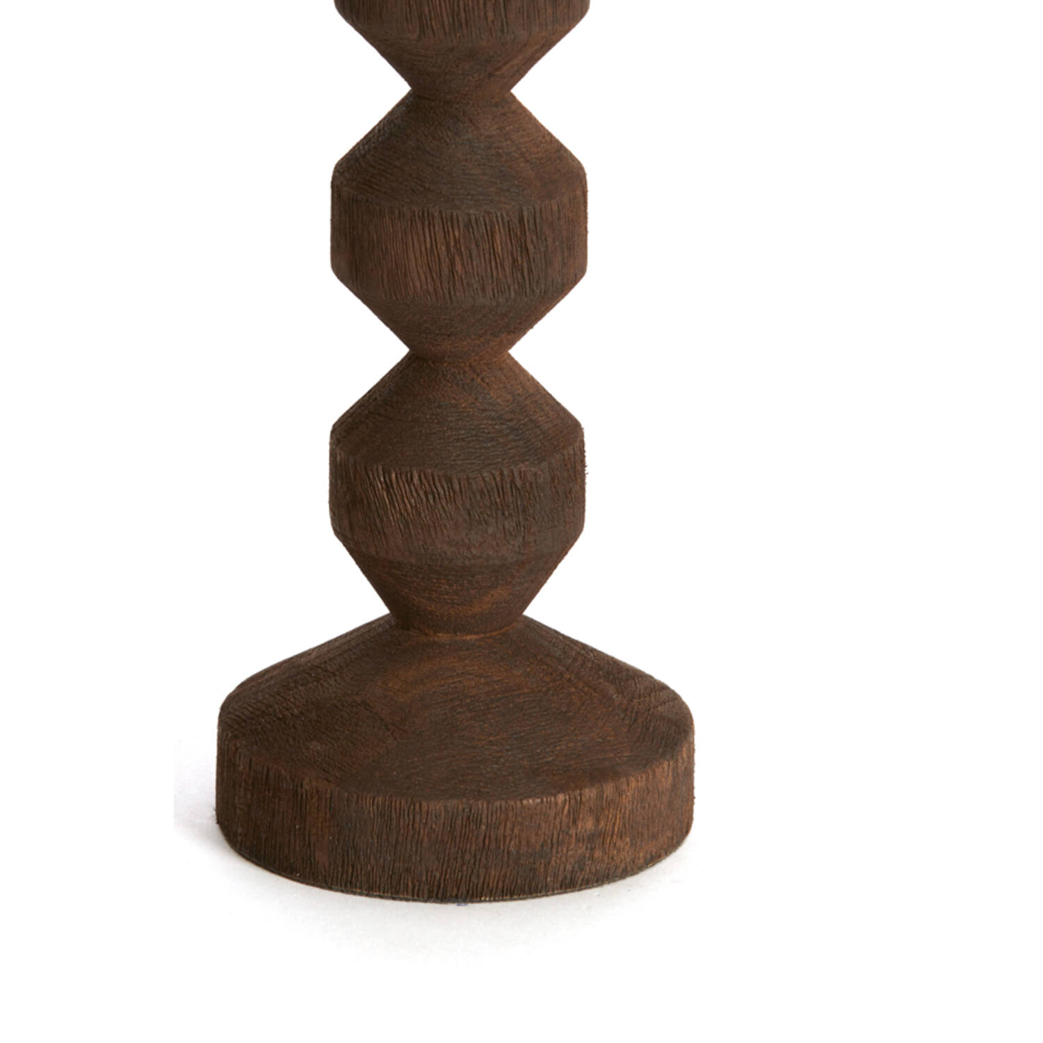 Candle stick Ø12x37 cm DOZZA wood matt dark brown