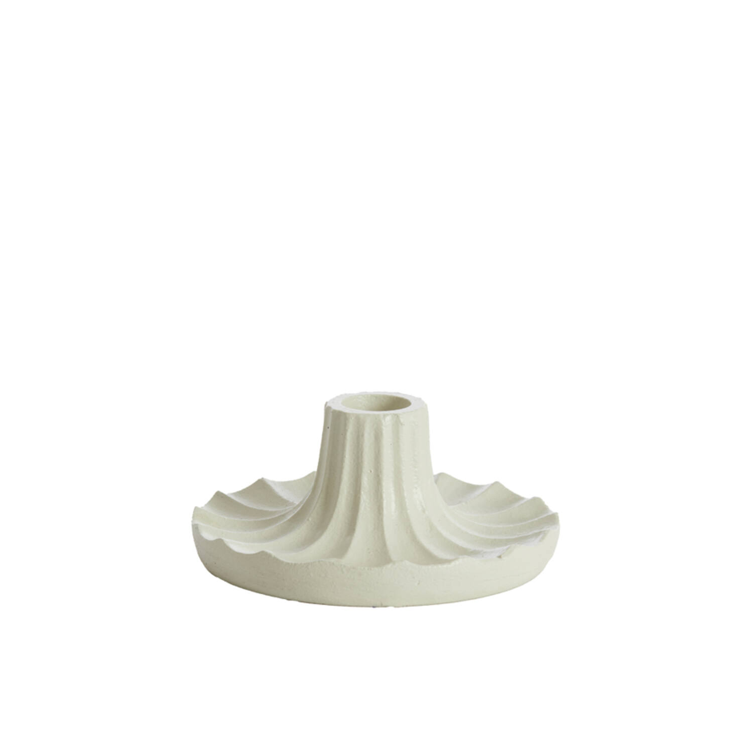 Candle stick Ø12x6 cm MERIDA cream