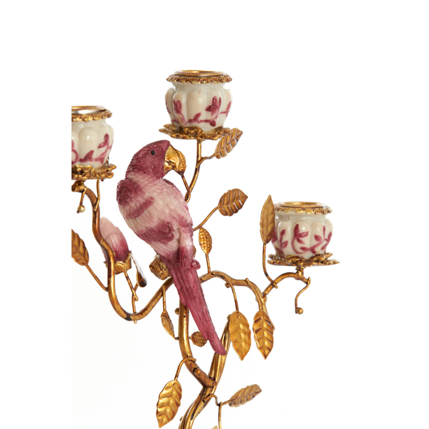 Candle stick 3L 22,5x9x31,5 cm LOROS burgundy-cream+bronze