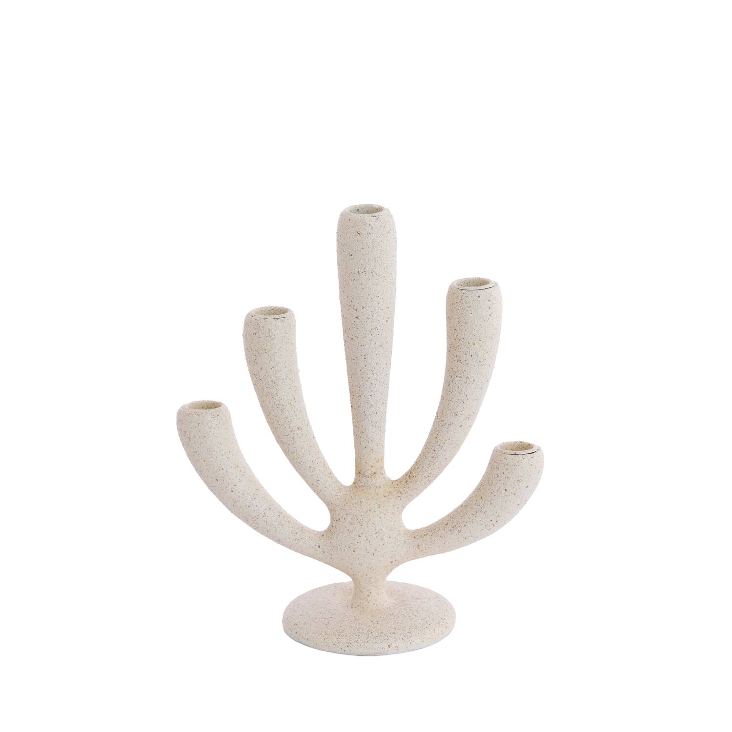 Candle stick 5L 25x11,5x28,5 cm POLINO matt cream