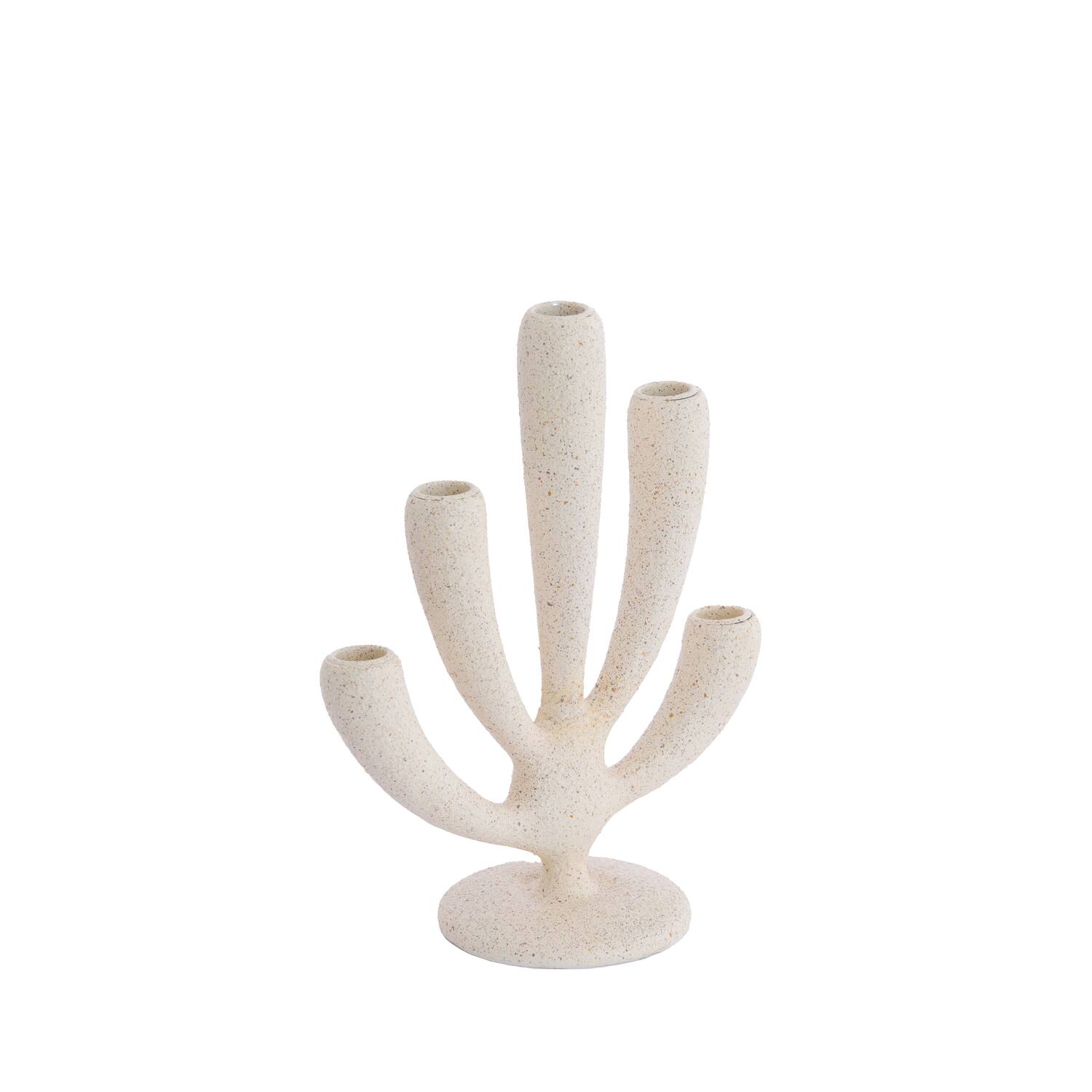 Candle stick 5L 25x11,5x28,5 cm POLINO matt cream