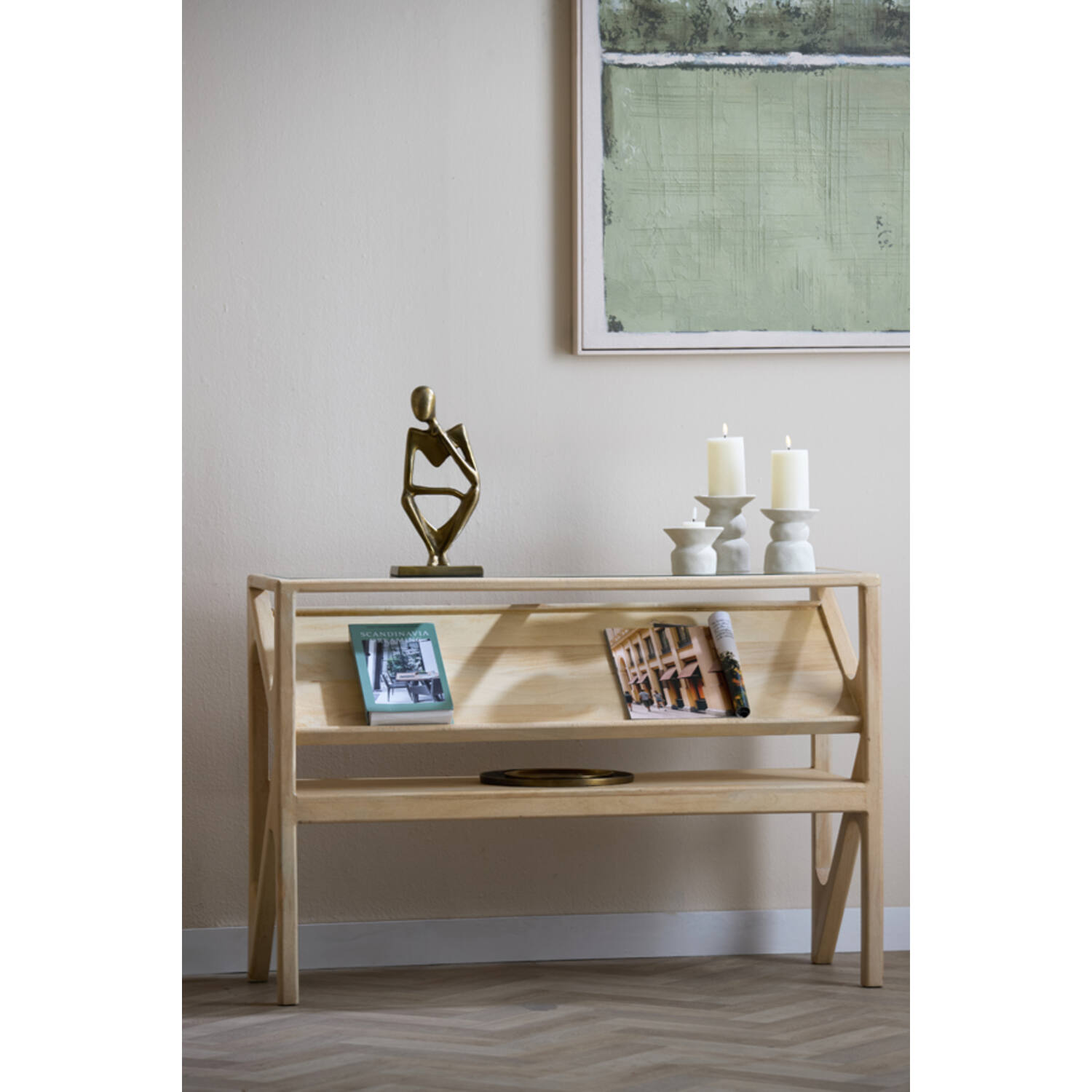 Kandelaar Ø12,5x15 cm ATRANI keramiek mat crème