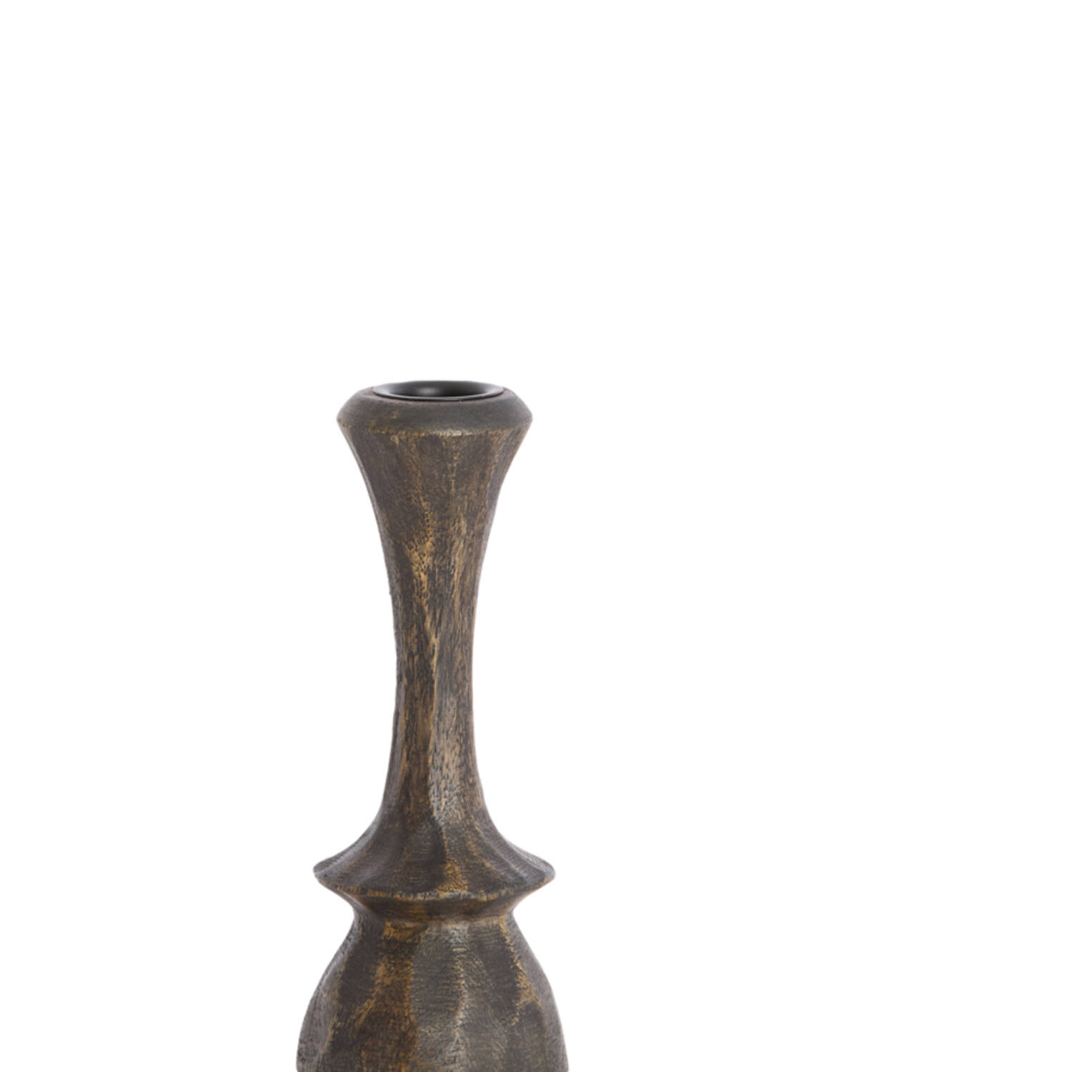 Kandelaar 6,5x14 cm CIRILO hout donker bruin