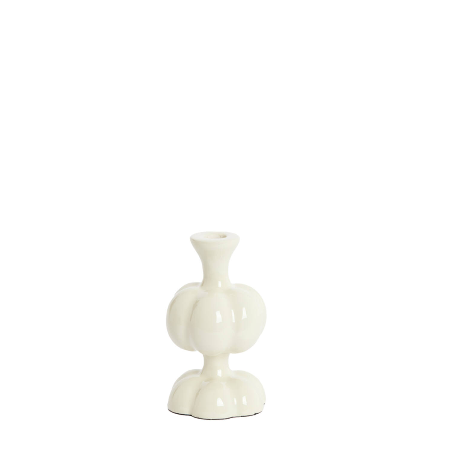 Candle stick Ø10x17 cm CALDAS shiny cream