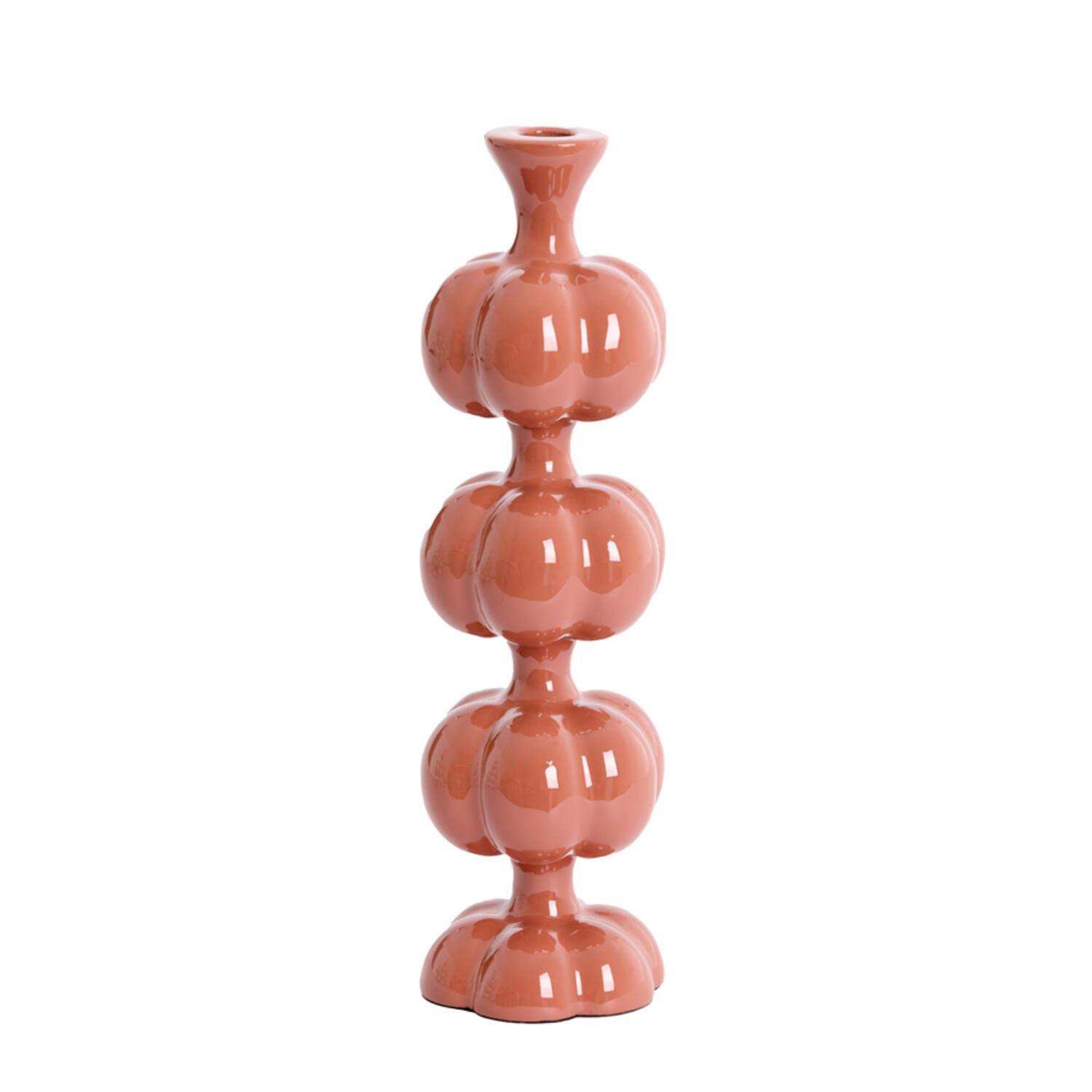 Kandelaar Ø10x35 cm CALDAS glans terra