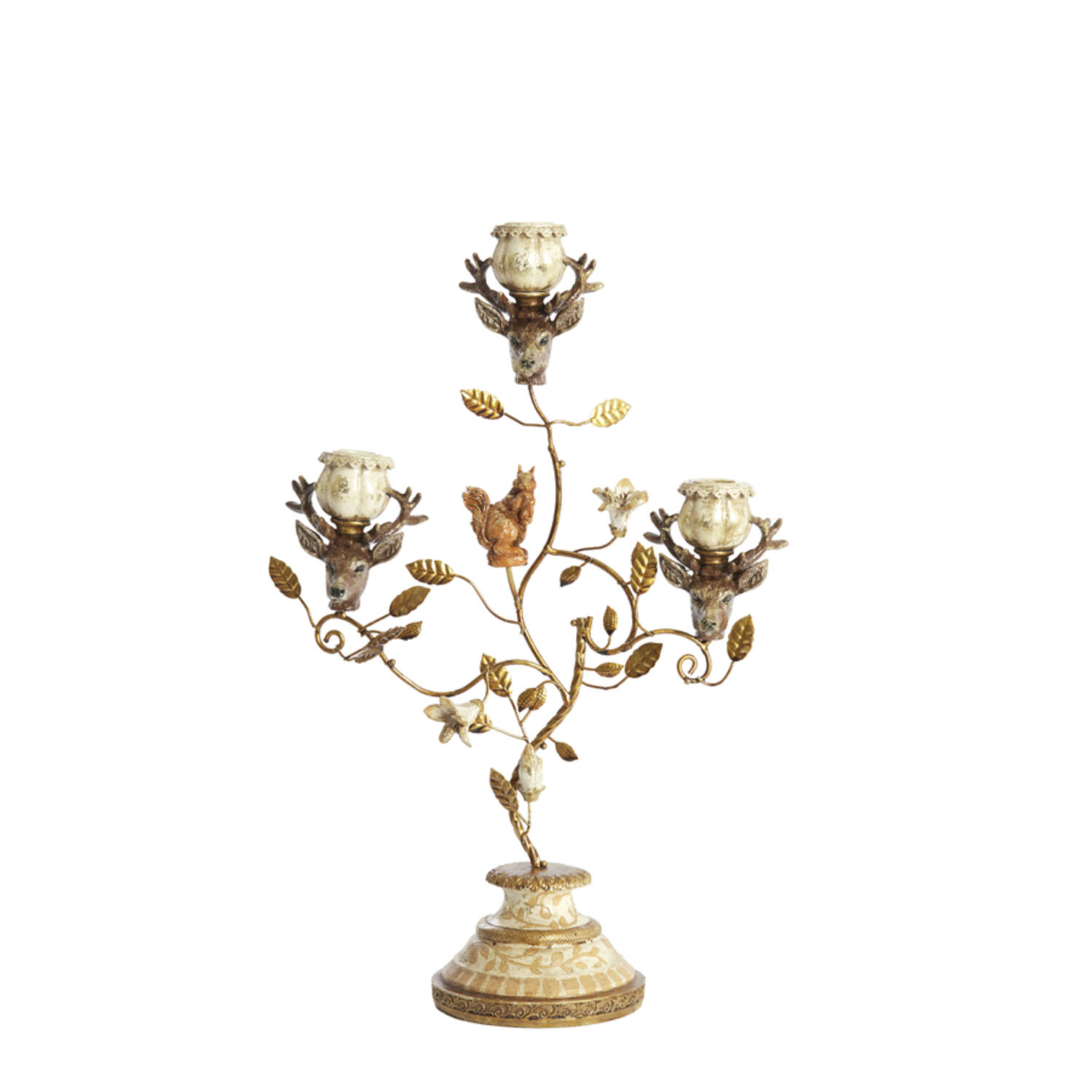 Candle stick 3L 29,5x12,5x44 cm SORYN orange+brown+gold