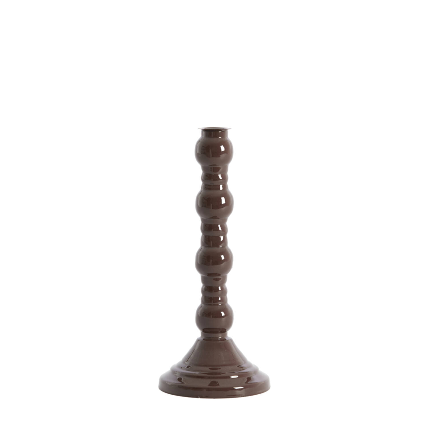 Candle stick Ø10x25 cm AVELINE dark brown