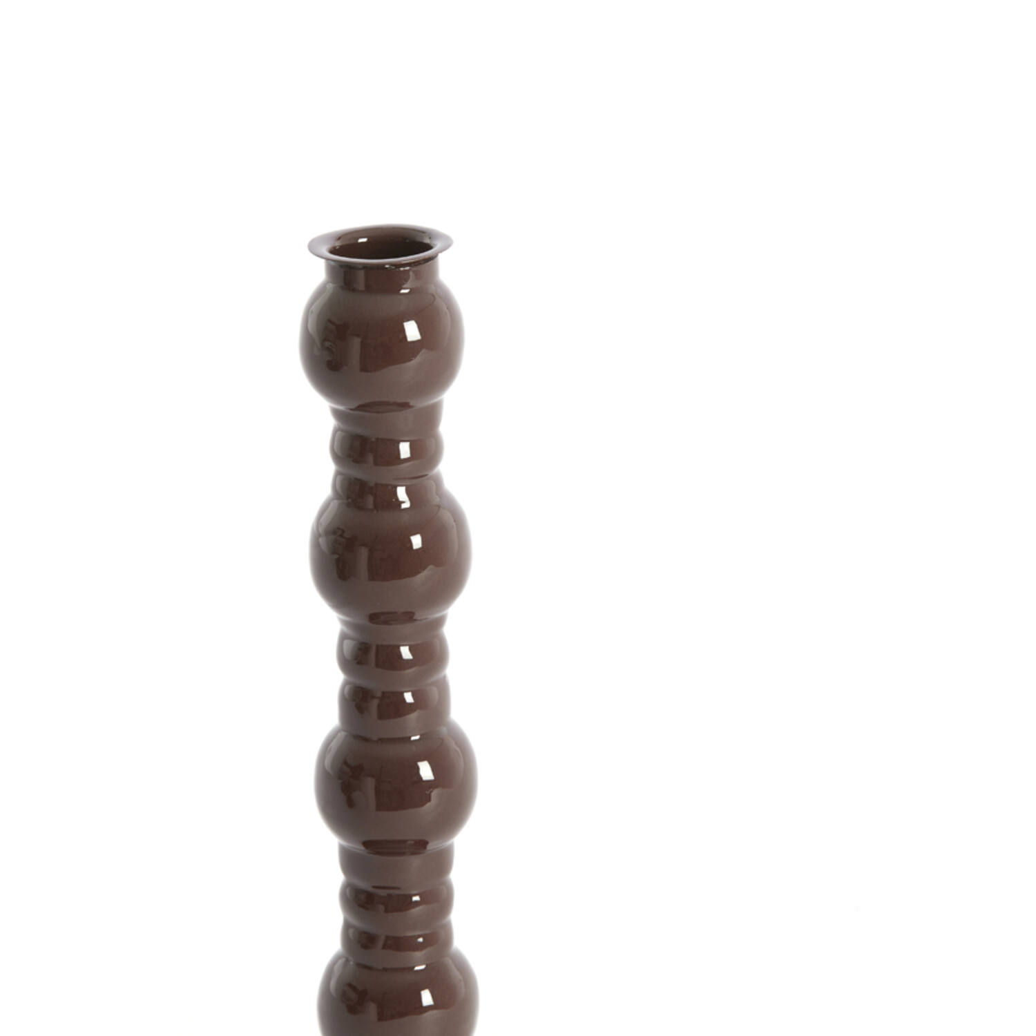 Candle stick Ø10x25 cm AVELINE dark brown