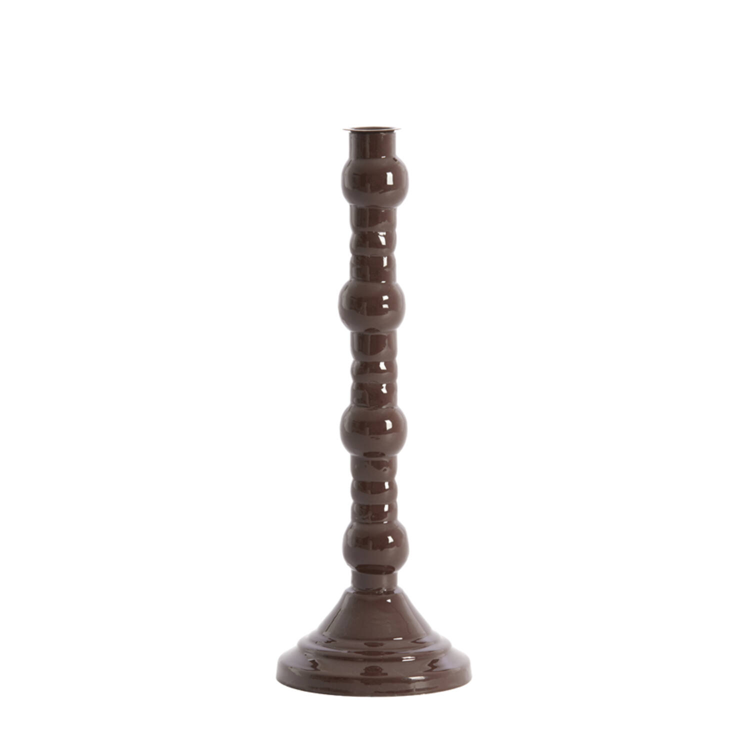 Candle stick Ø10x31 cm AVELINE dark brown