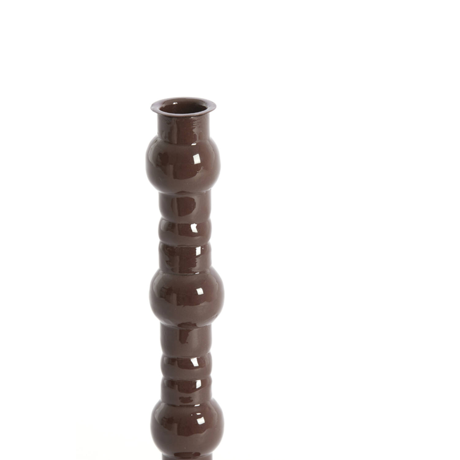 Candle stick Ø10x31 cm AVELINE dark brown