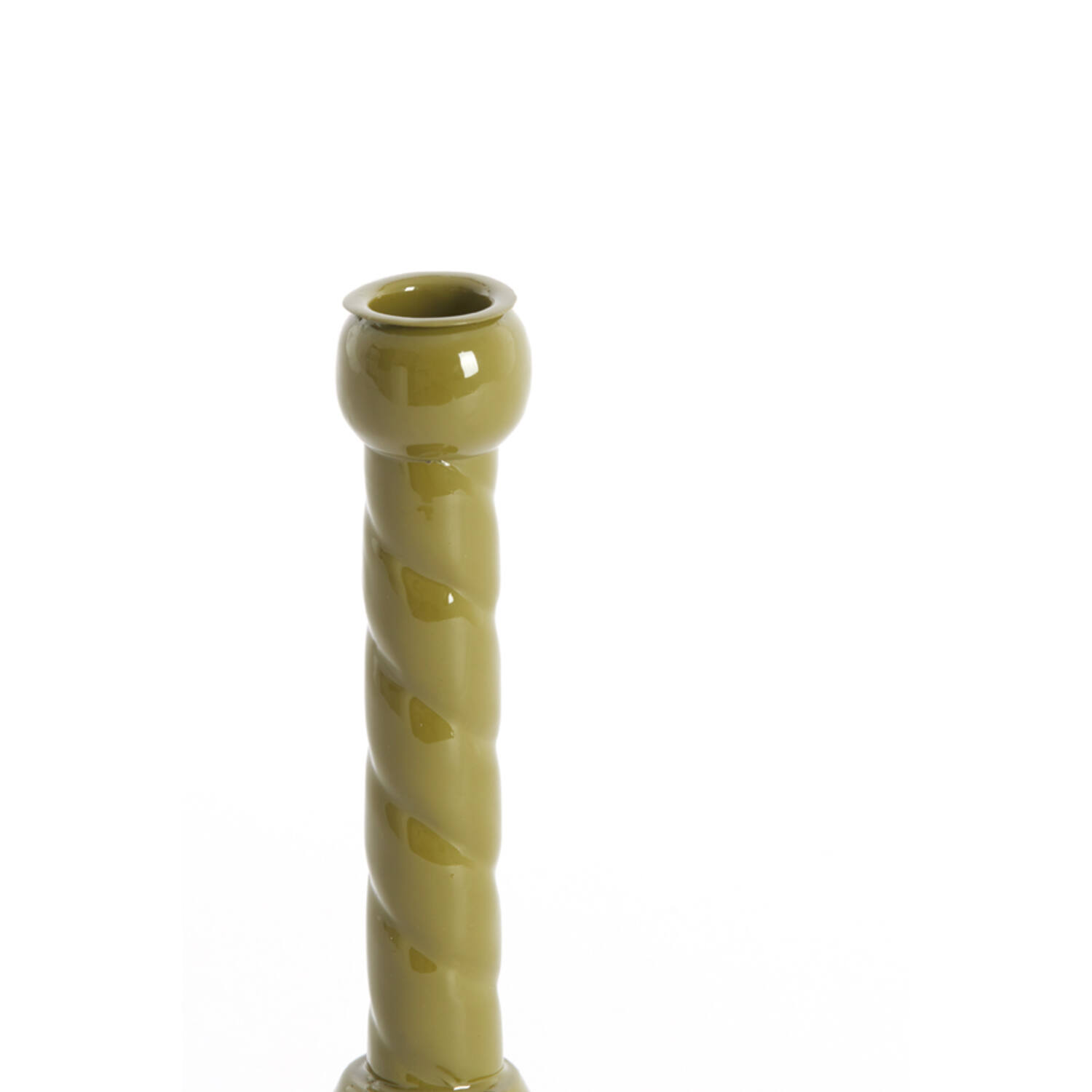 Candle stick Ø10x21 cm NALEIRA olive green
