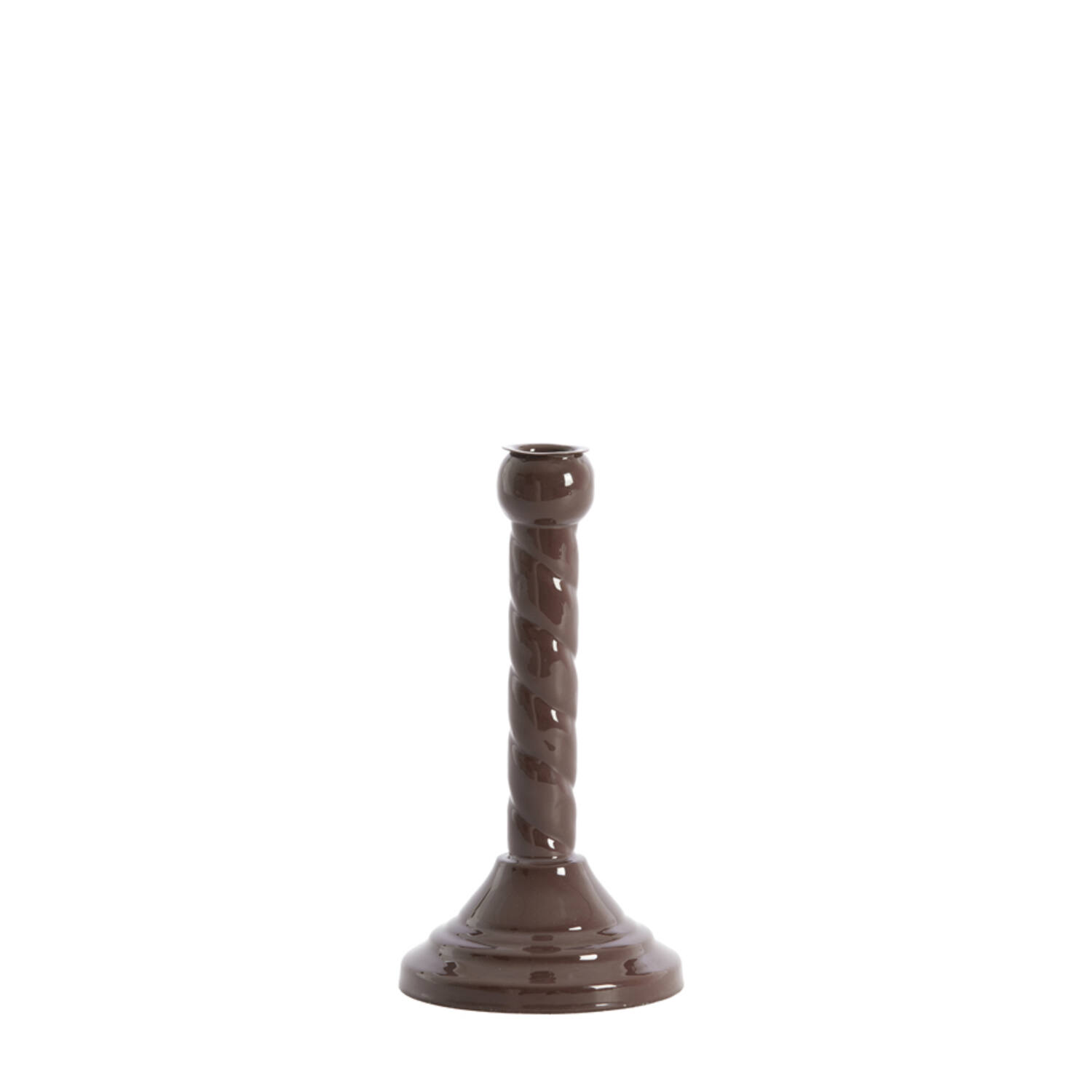 Candle stick Ø10x21 cm NALEIRA dark brown