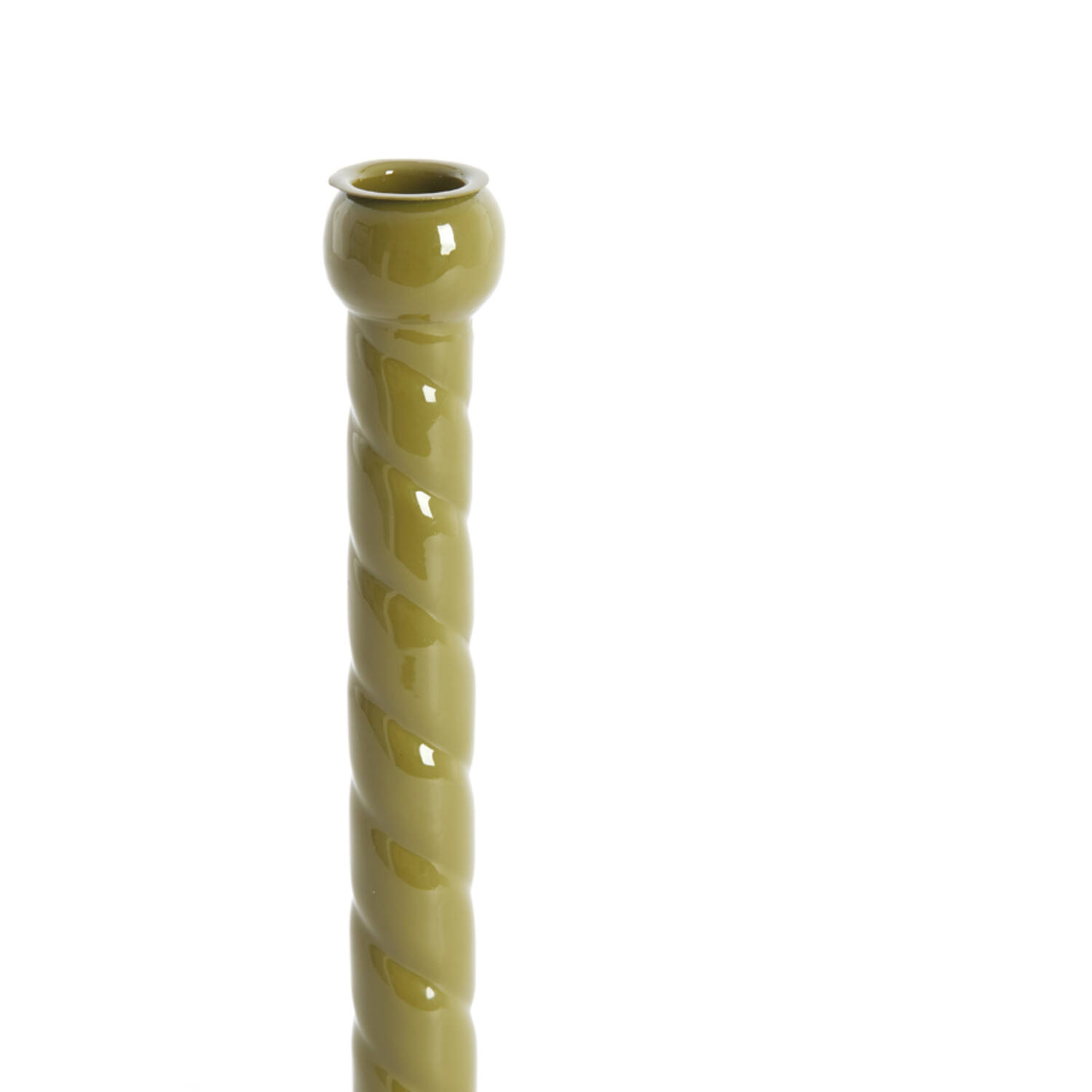 Candle stick Ø10x28 cm NALEIRA olive green