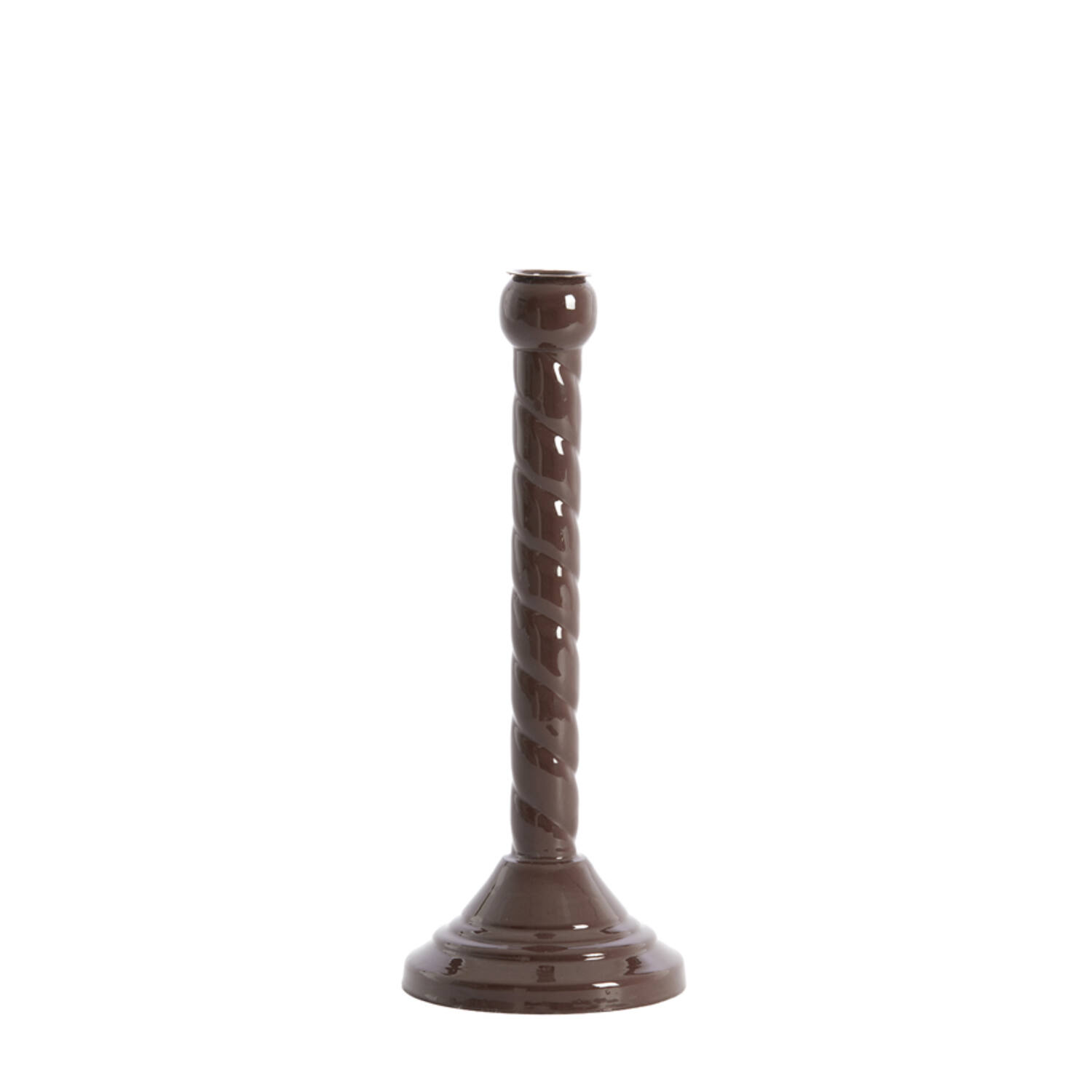 Candle stick Ø10x28 cm NALEIRA dark brown