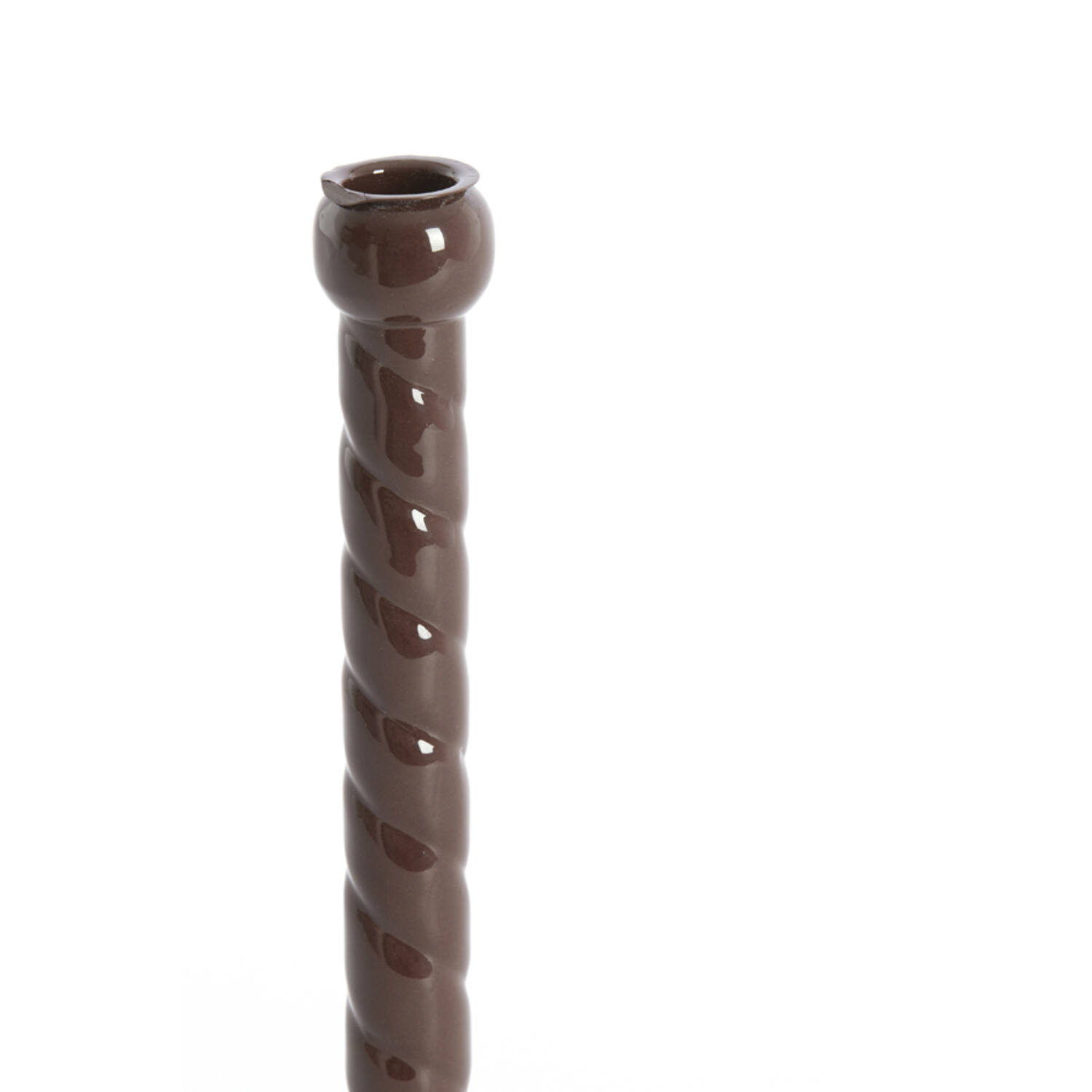 Candle stick Ø10x28 cm NALEIRA dark brown