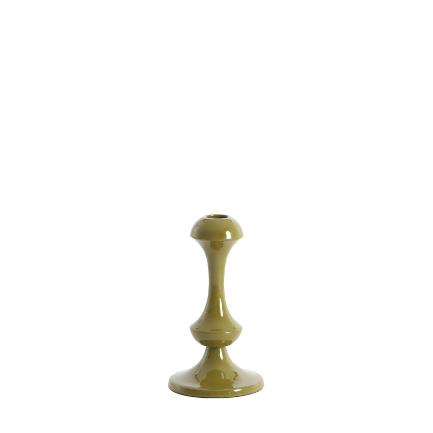 Candle stick Ø10x18 cm ISARA olive green
