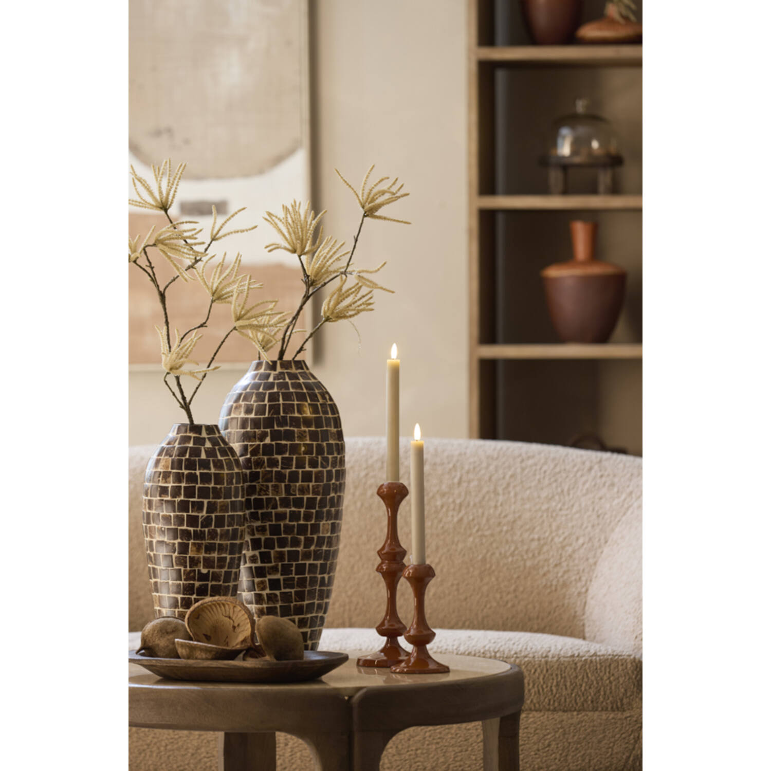 Candle stick Ø10x18 cm ISARA terra