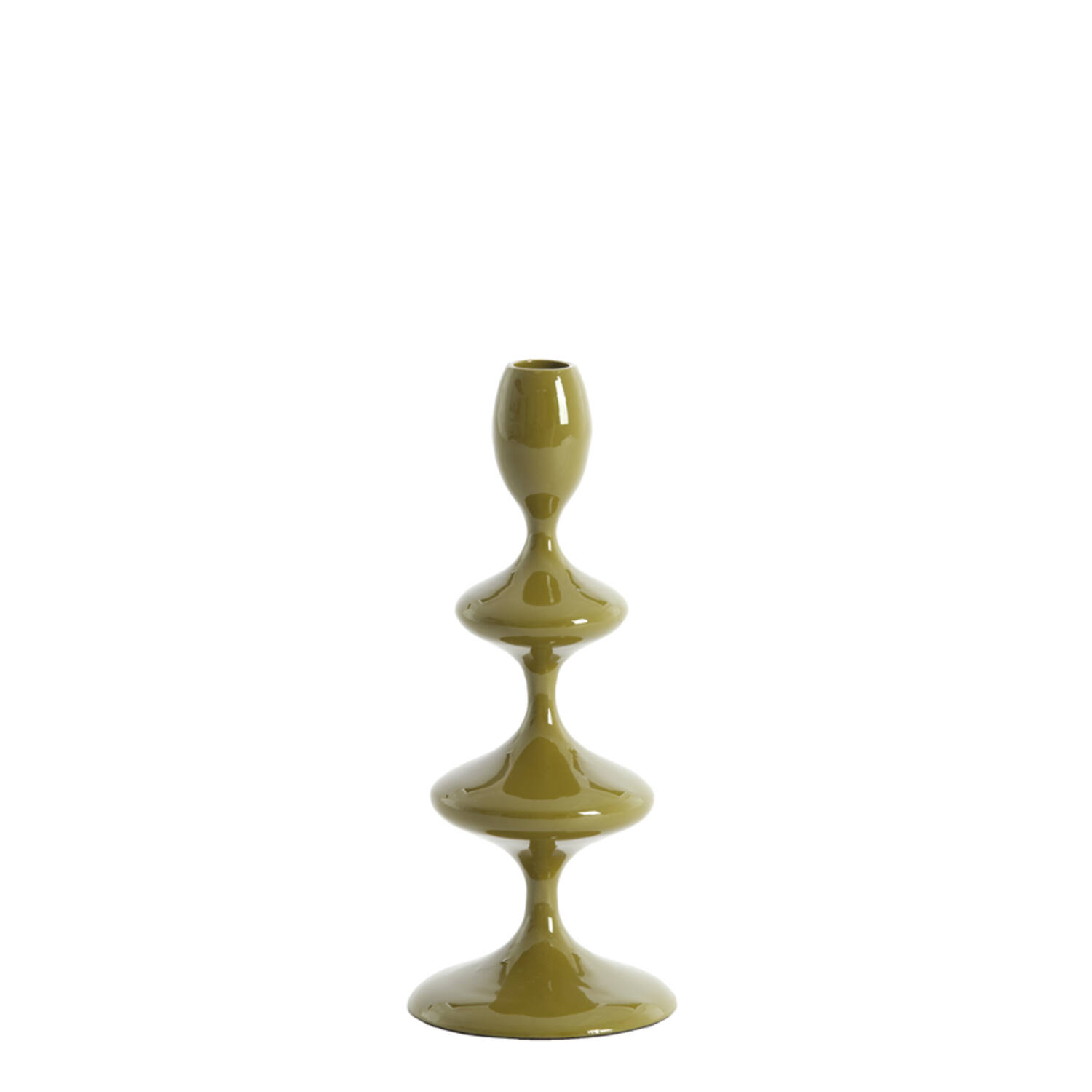 Candle stick Ø10x27 cm VIREEN olive green