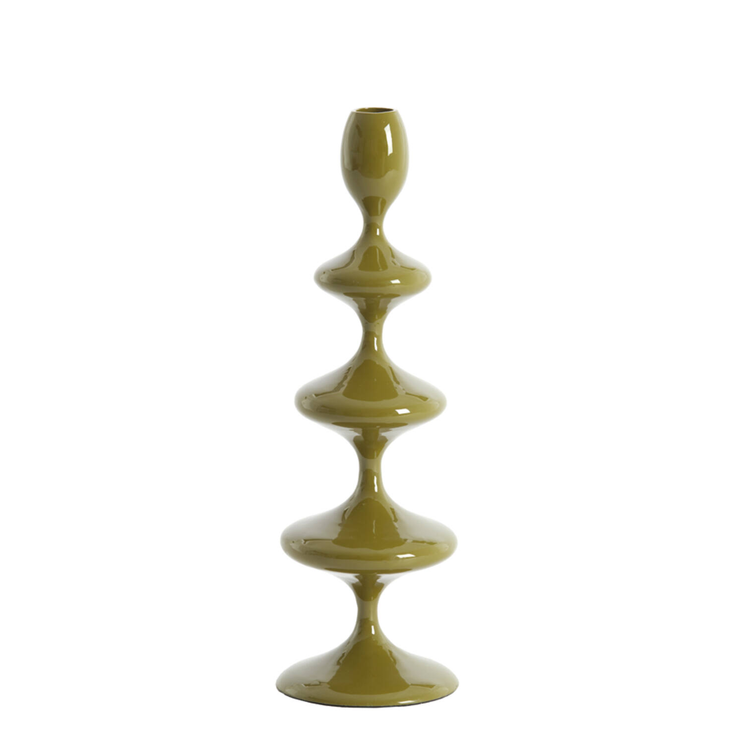 Candle stick Ø10,5x34,5 cm VIREEN olive green