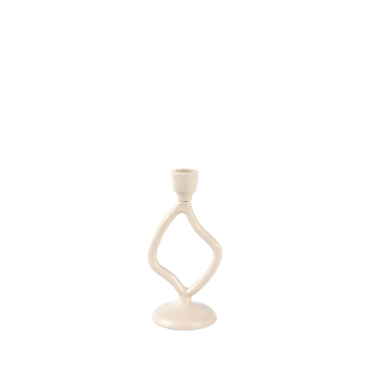 Candle stick 9,5x8x18,5 cm JEZRA cream