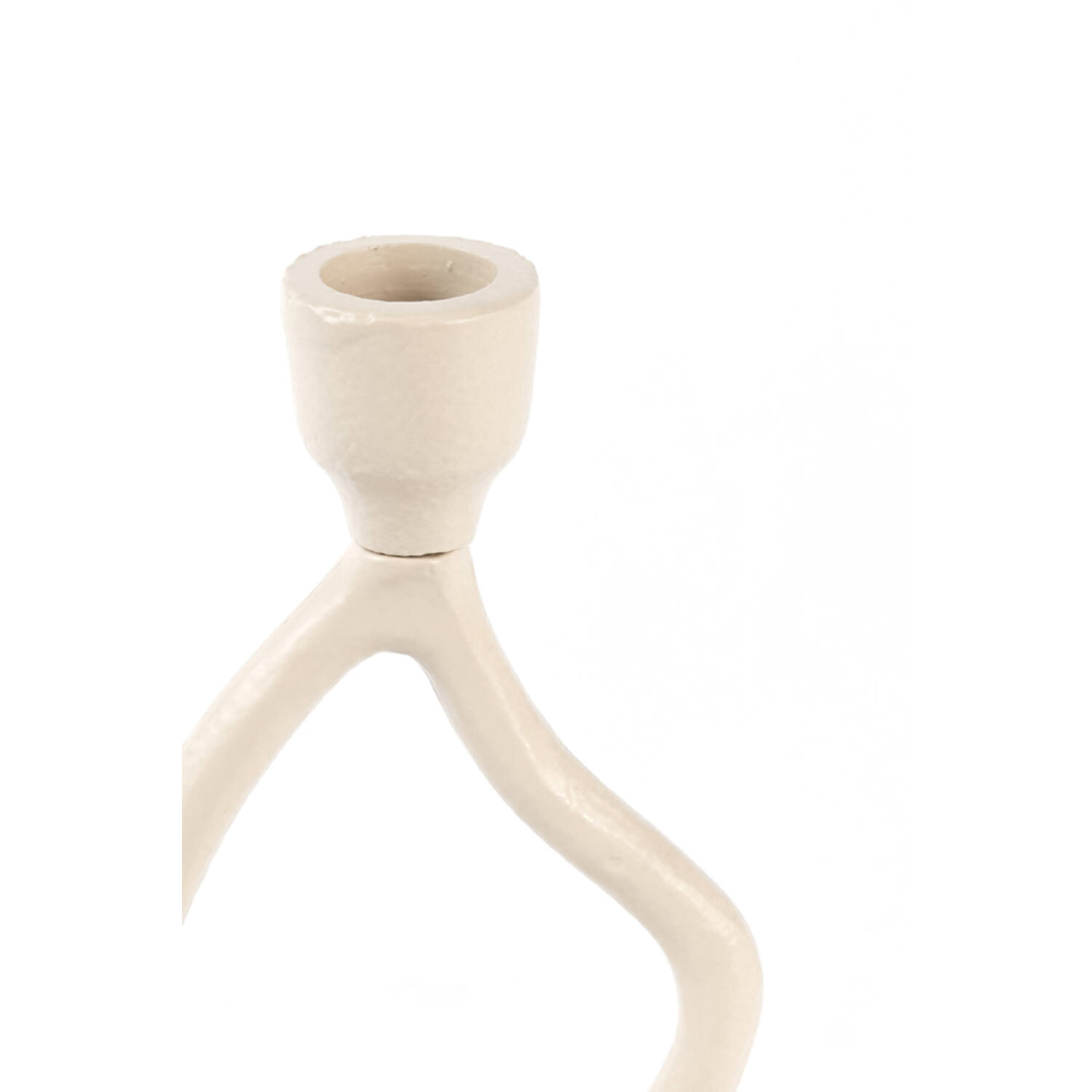 Candle stick 9,5x8x18,5 cm JEZRA cream