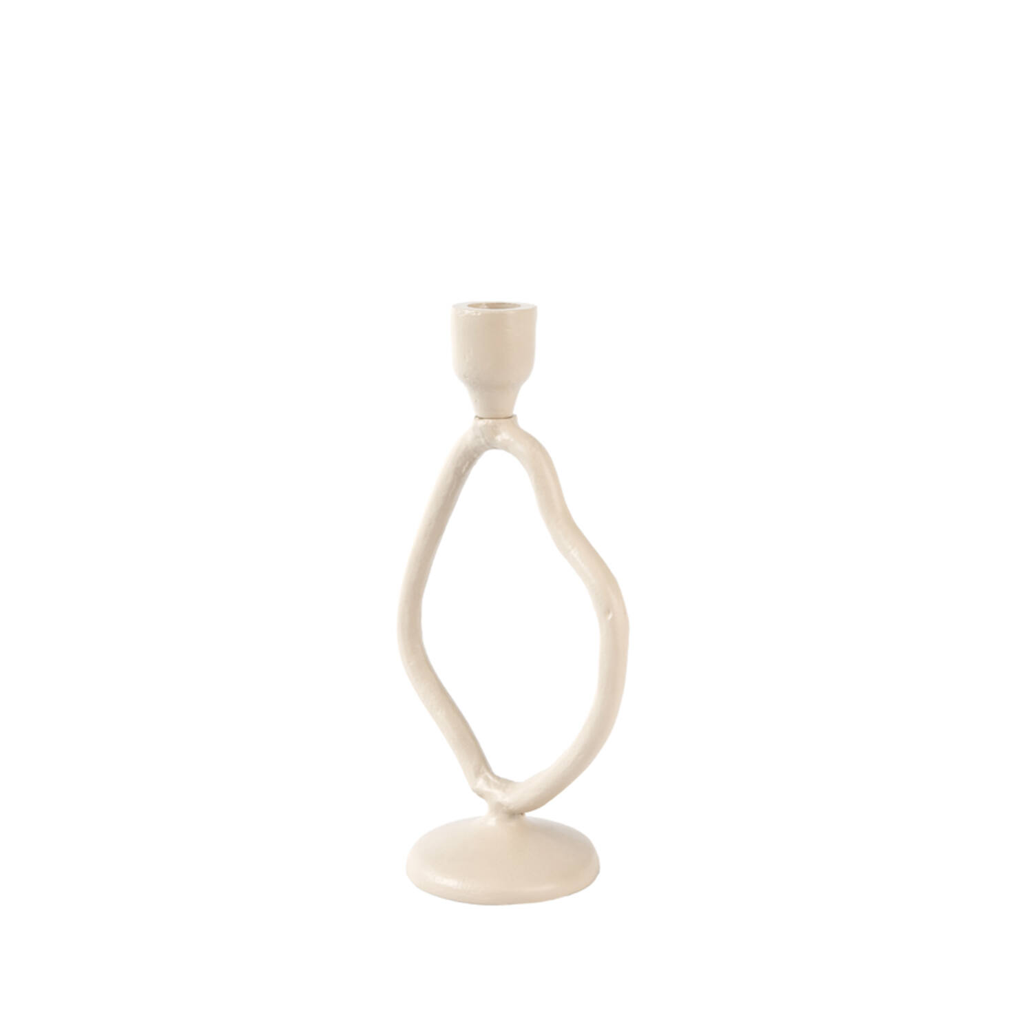 Candle stick 14x9x25,5 cm JEZRA cream