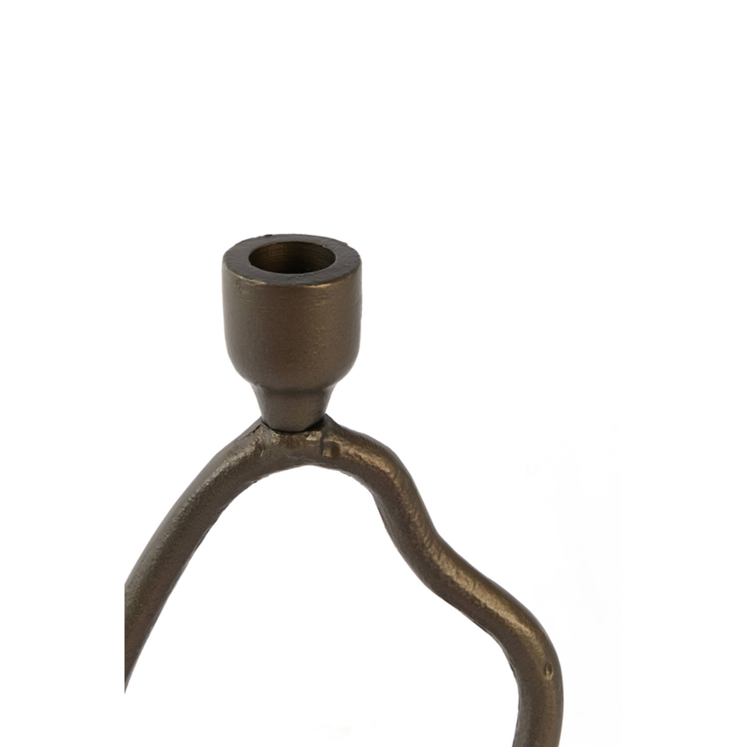 Candle stick 14x9x25,5 cm JEZRA matt brown-bronze