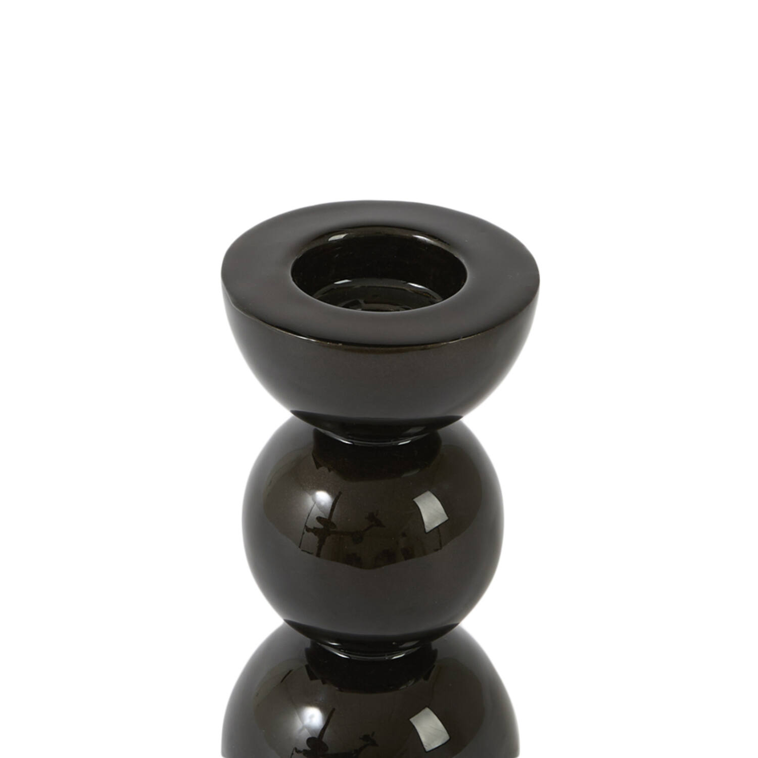 Candle stick Ø7,5x14 cm NYONS shiny brown-bronze