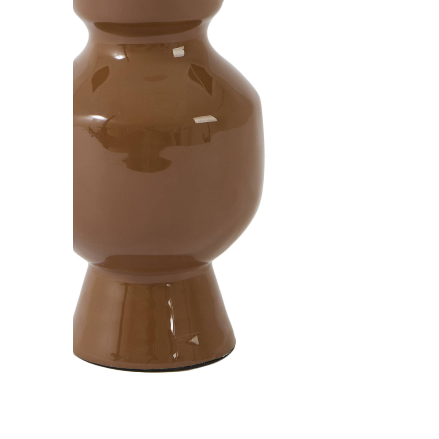 Candle stick Ø8x15 cm ROAS shiny caramel