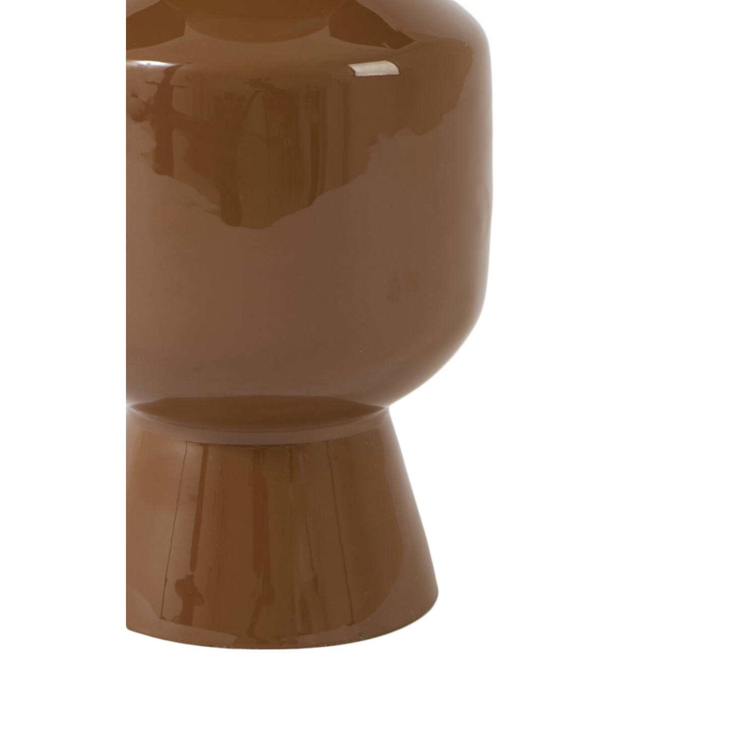 Candle stick Ø10x20 cm ROAS shiny caramel