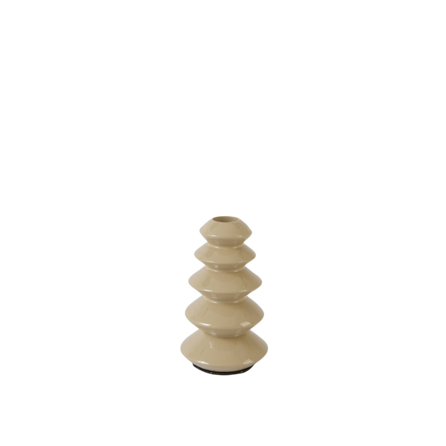 Candle stick Ø8x13 cm MERLIN shiny sand