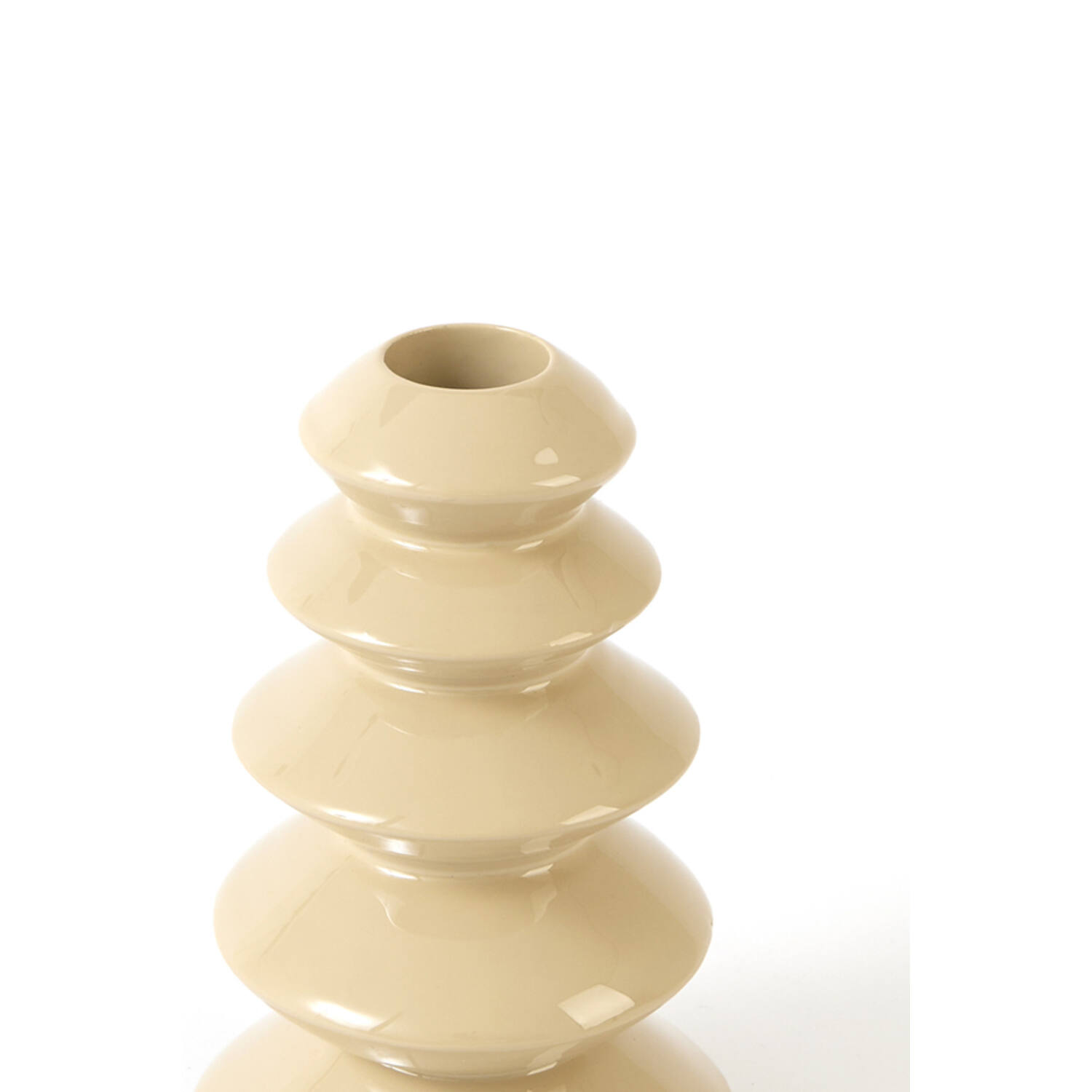 Candle stick Ø8x13 cm MERLIN shiny sand
