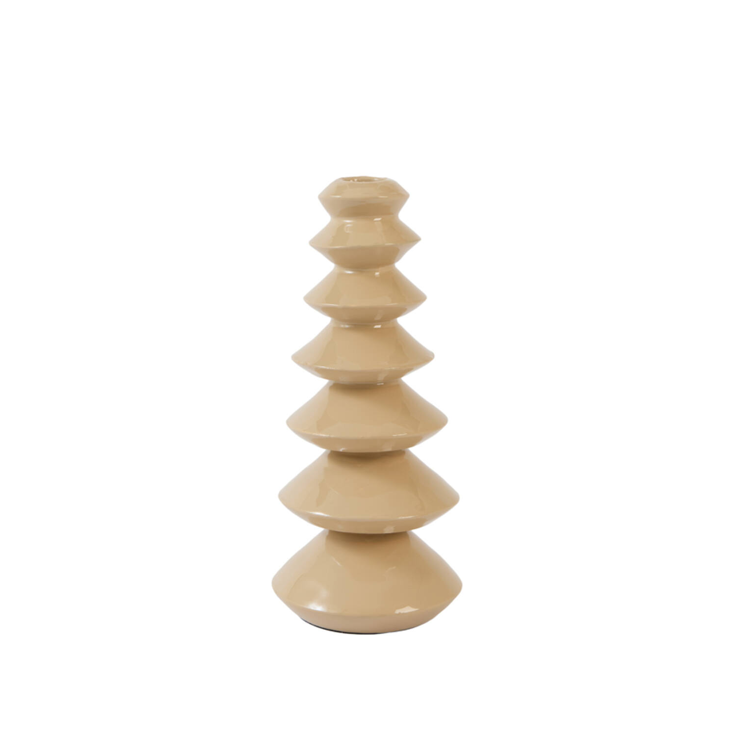 Candle stick Ø10x23 cm MERLIN shiny sand