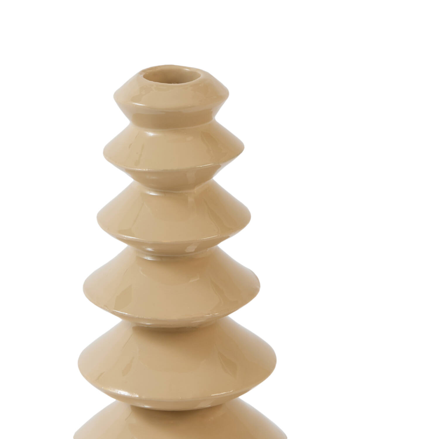 Candle stick Ø10x23 cm MERLIN shiny sand