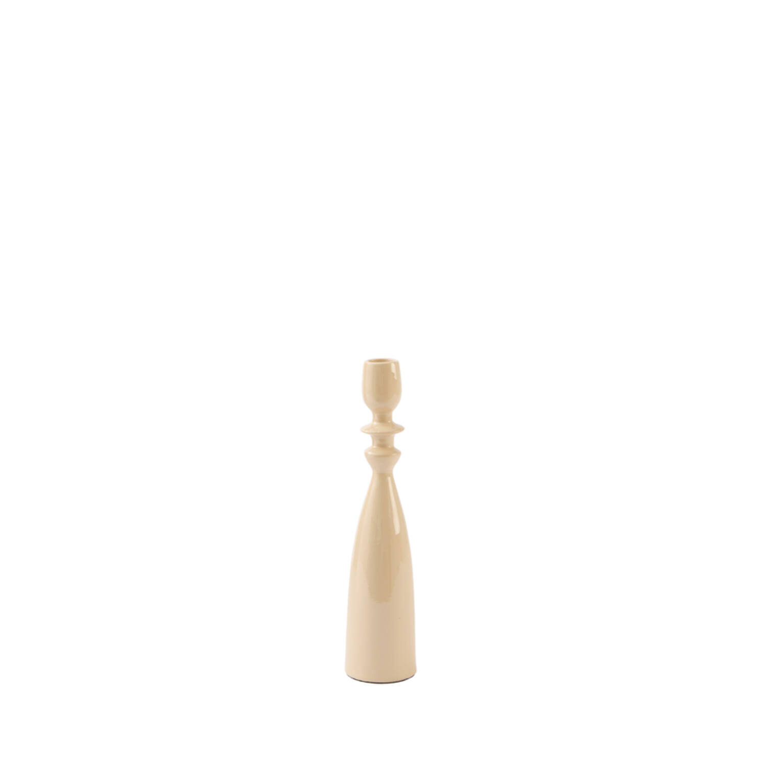 Candle stick Ø5,5x26 cm MELVE shiny beige
