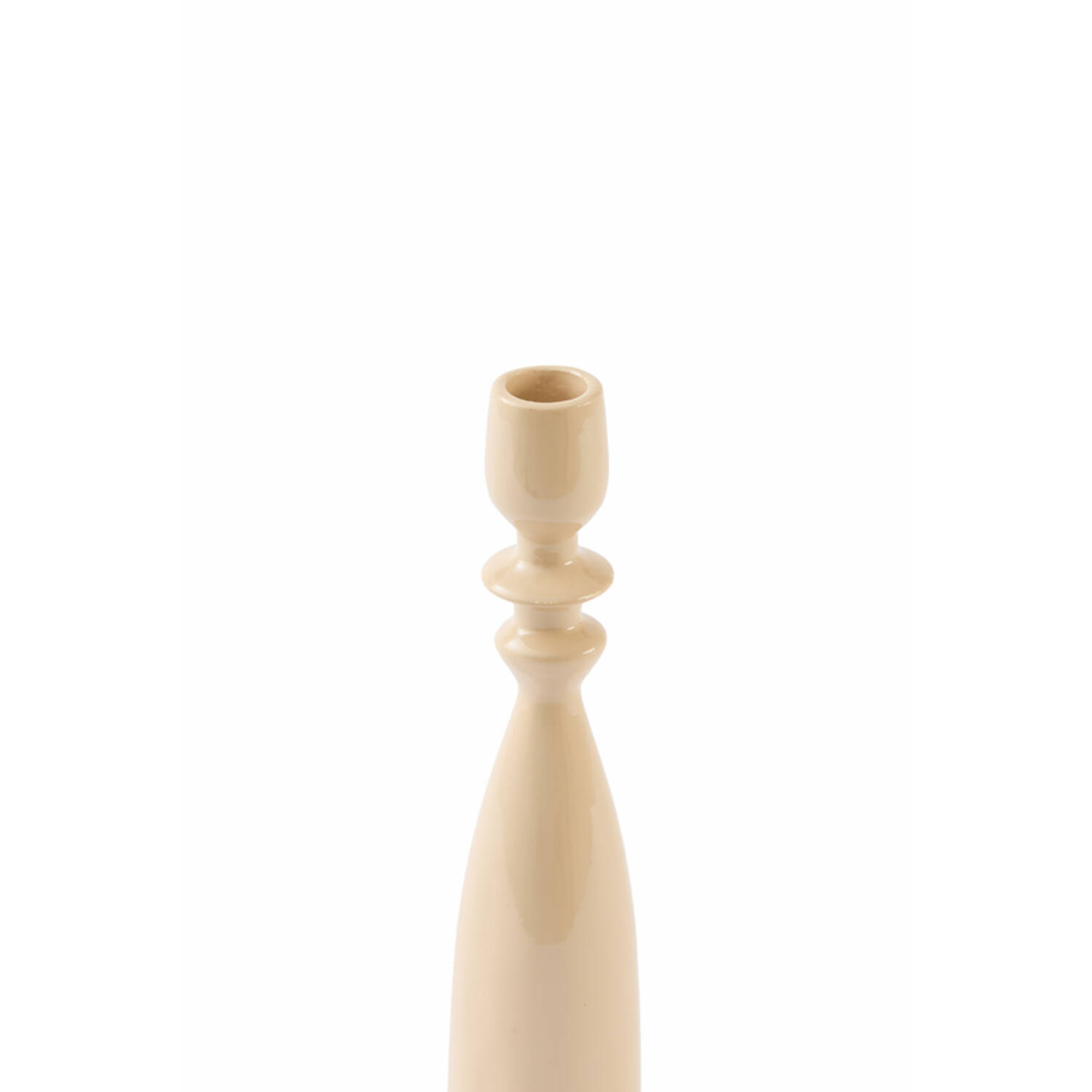Candle stick Ø5,5x26 cm MELVE shiny beige
