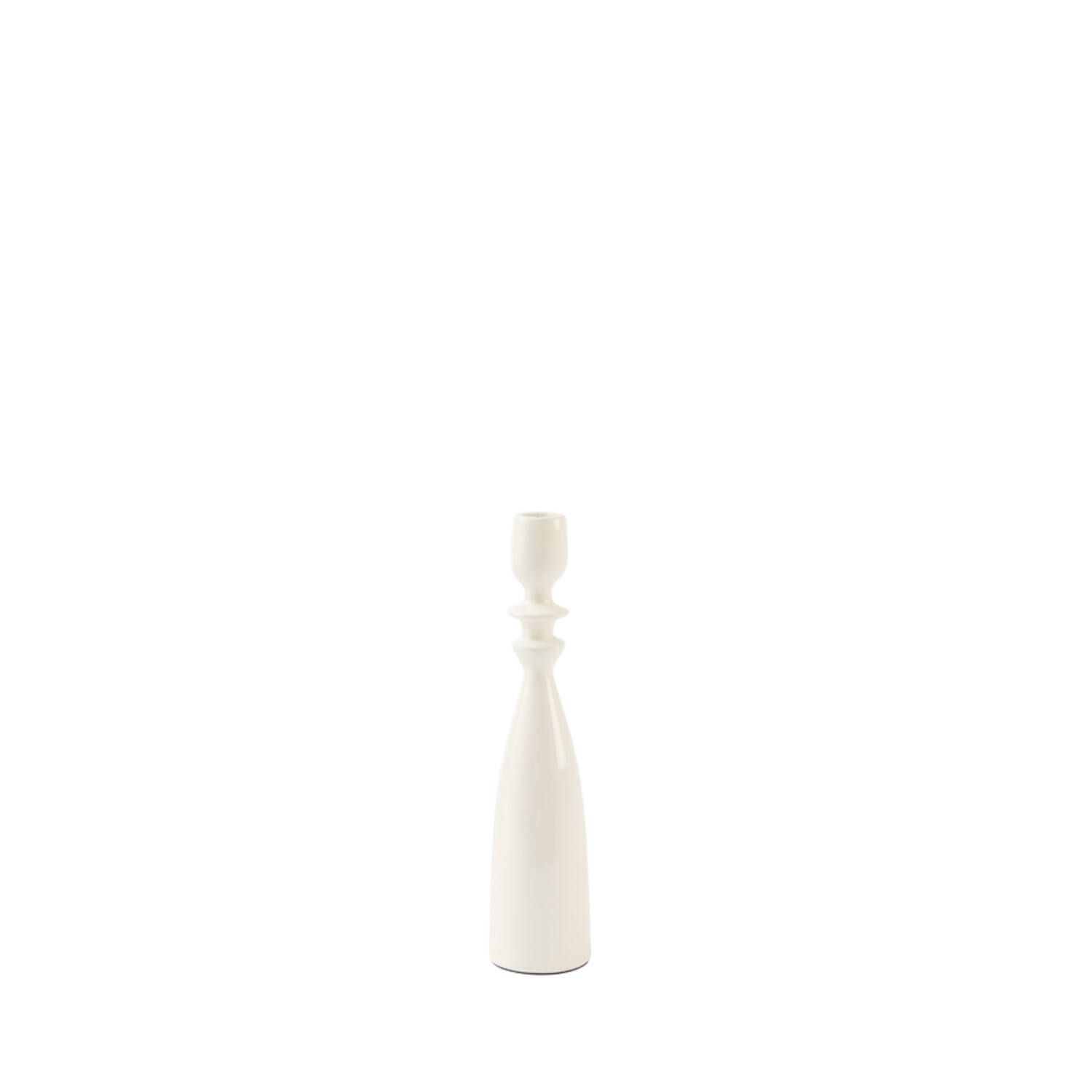 Candle stick Ø5,5x26 cm MELVE shiny cream