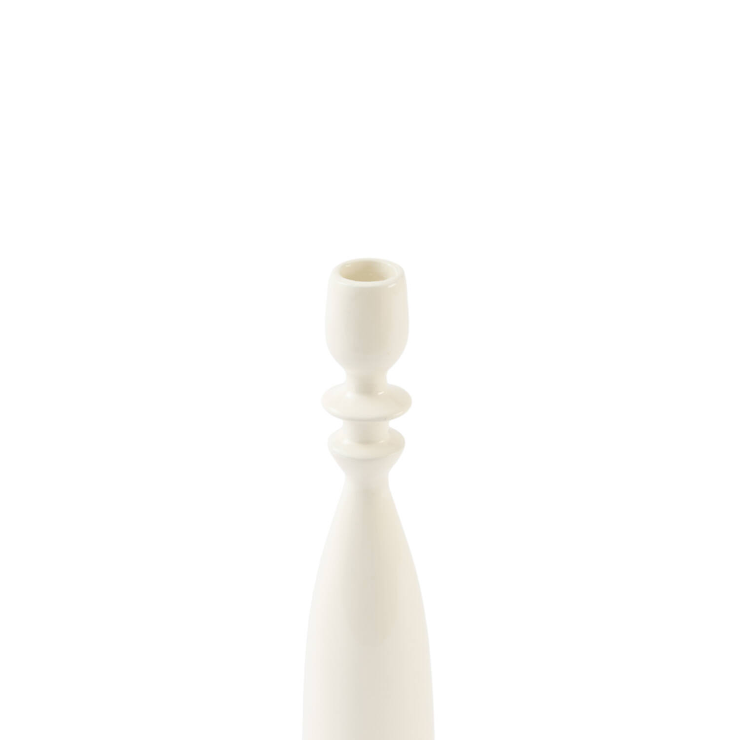 Candle stick Ø5,5x26 cm MELVE shiny cream