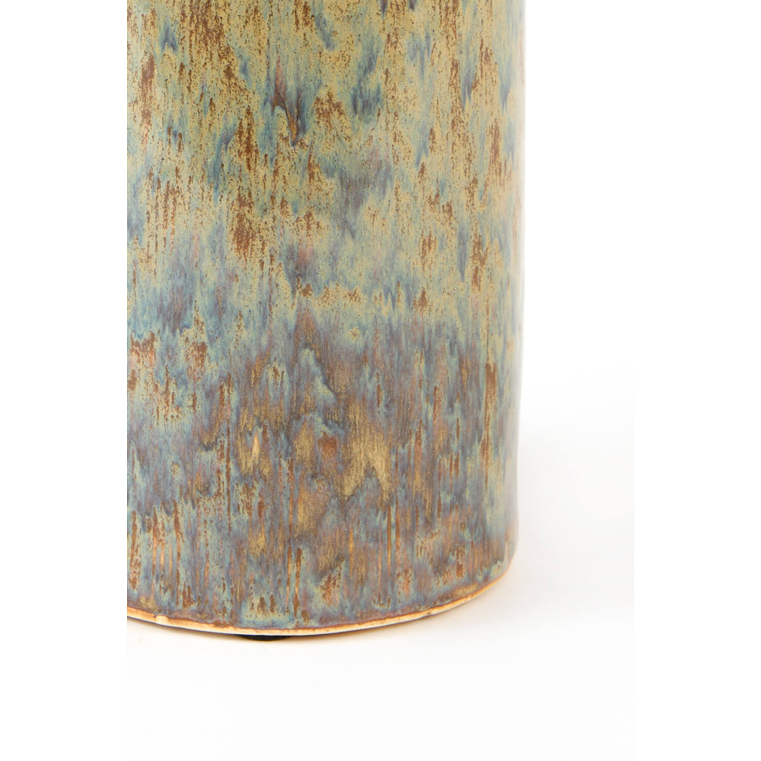 Candle stick Ø10,5x25 cm CEROU ceramics denim blue-brown