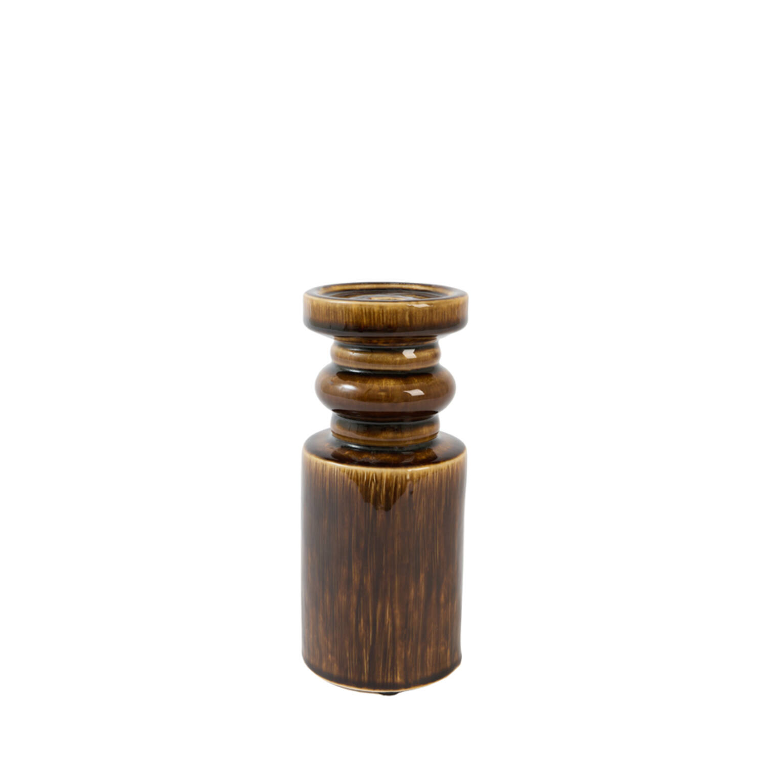 Candle stick Ø10,5x25 cm CEROU ceramics dark brown
