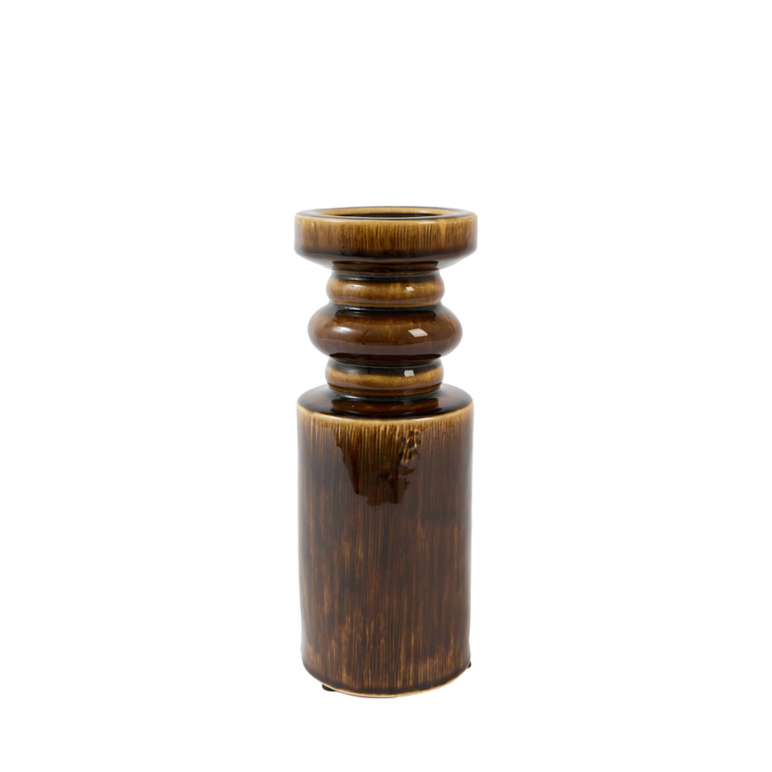 Candle stick Ø11,5x29,5 cm CEROU ceramics dark brown