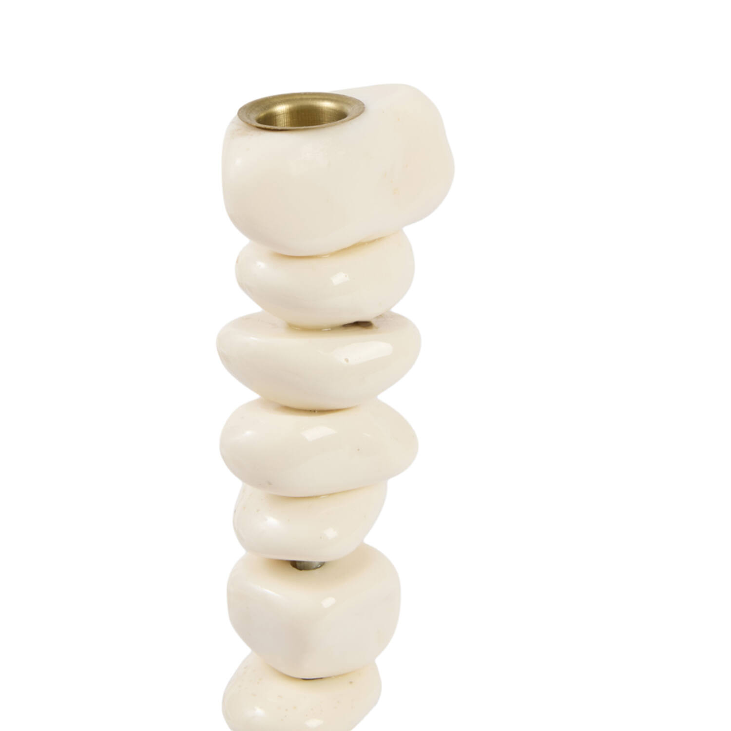 Candle stick 10x10x27 cm OMINA cream+sand