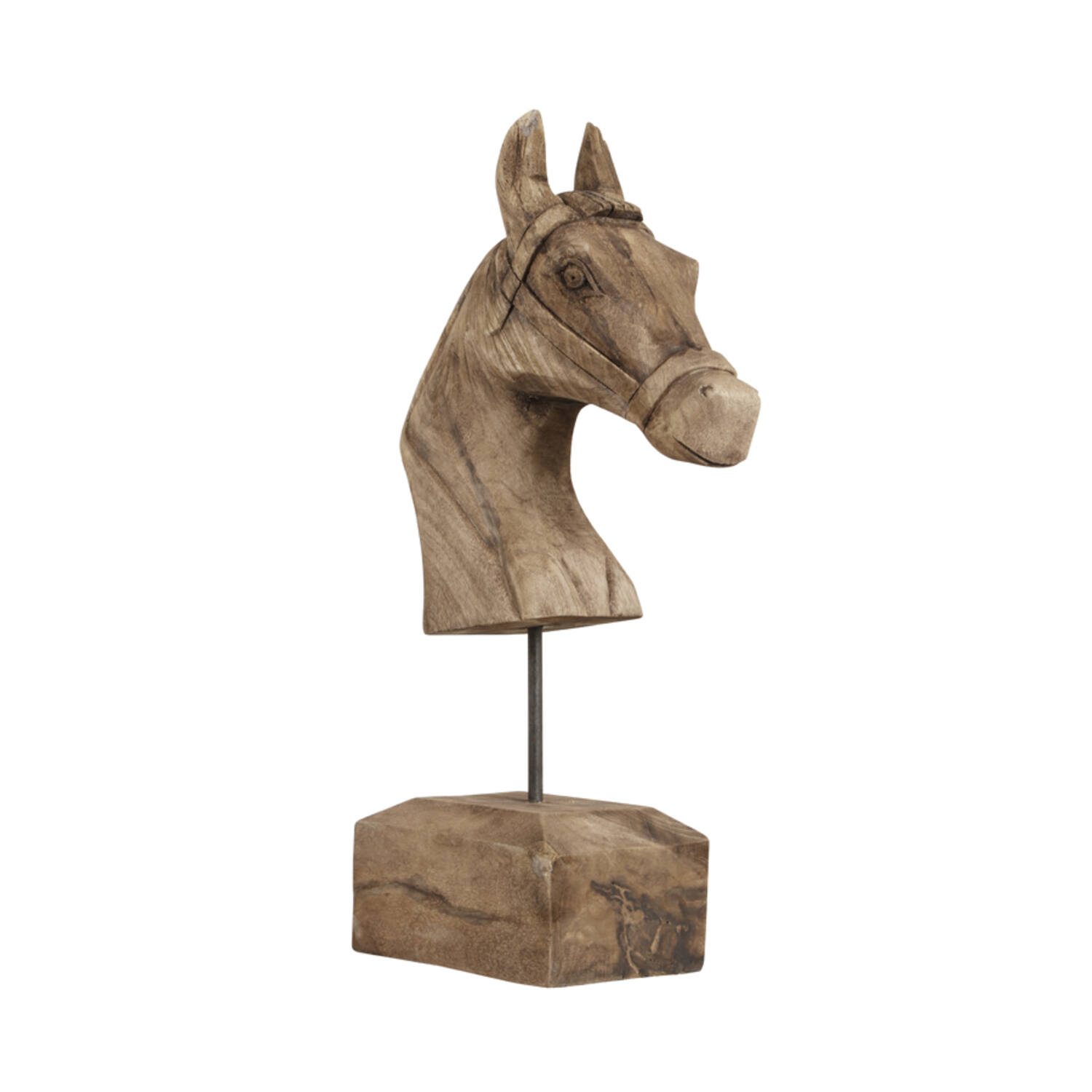 Ornament 25x14x48 cm HORSE hout weather barn